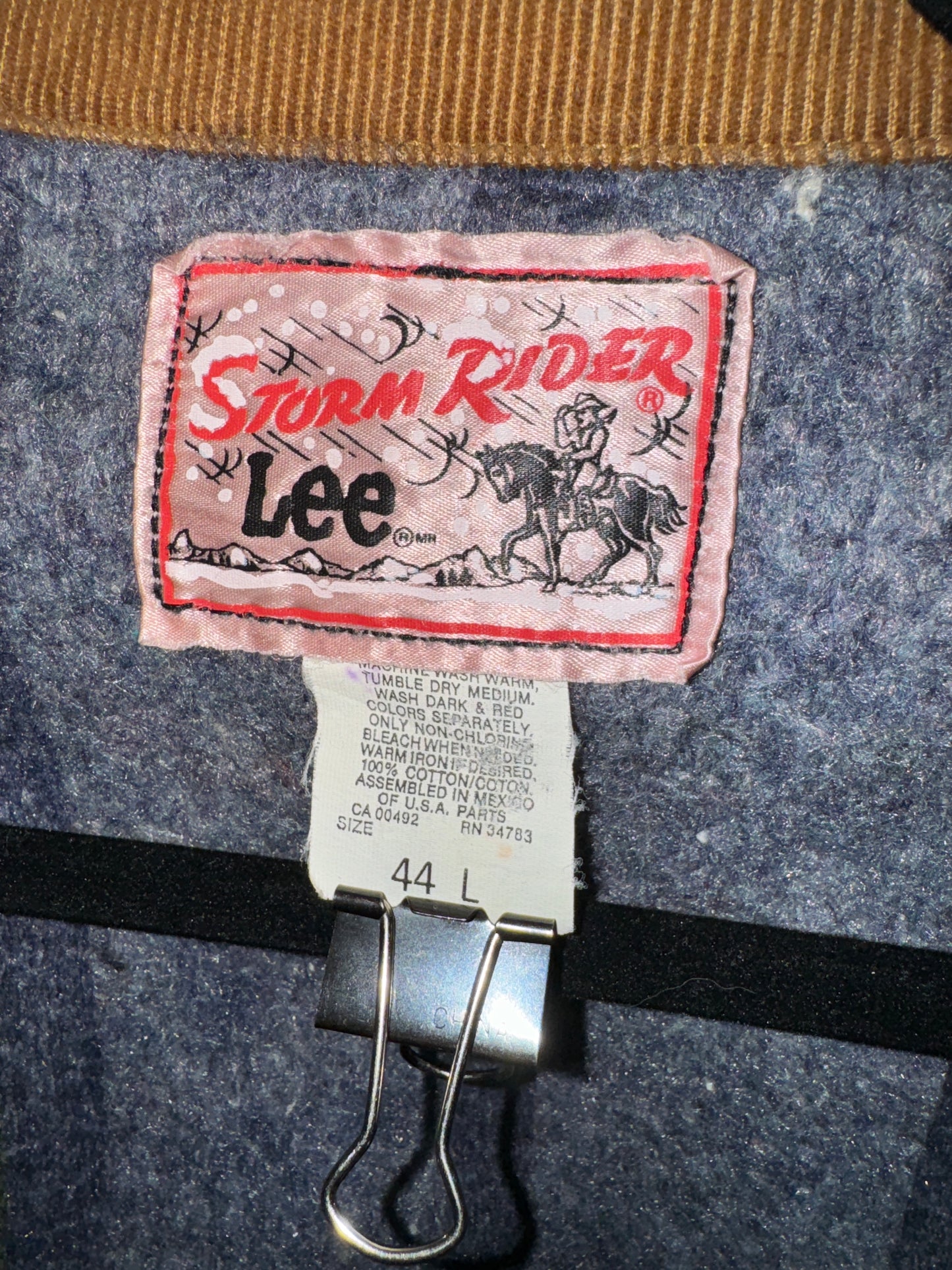 Vintage Lee Jacket Blanket Lined Lee Storm Rider Denim Coat