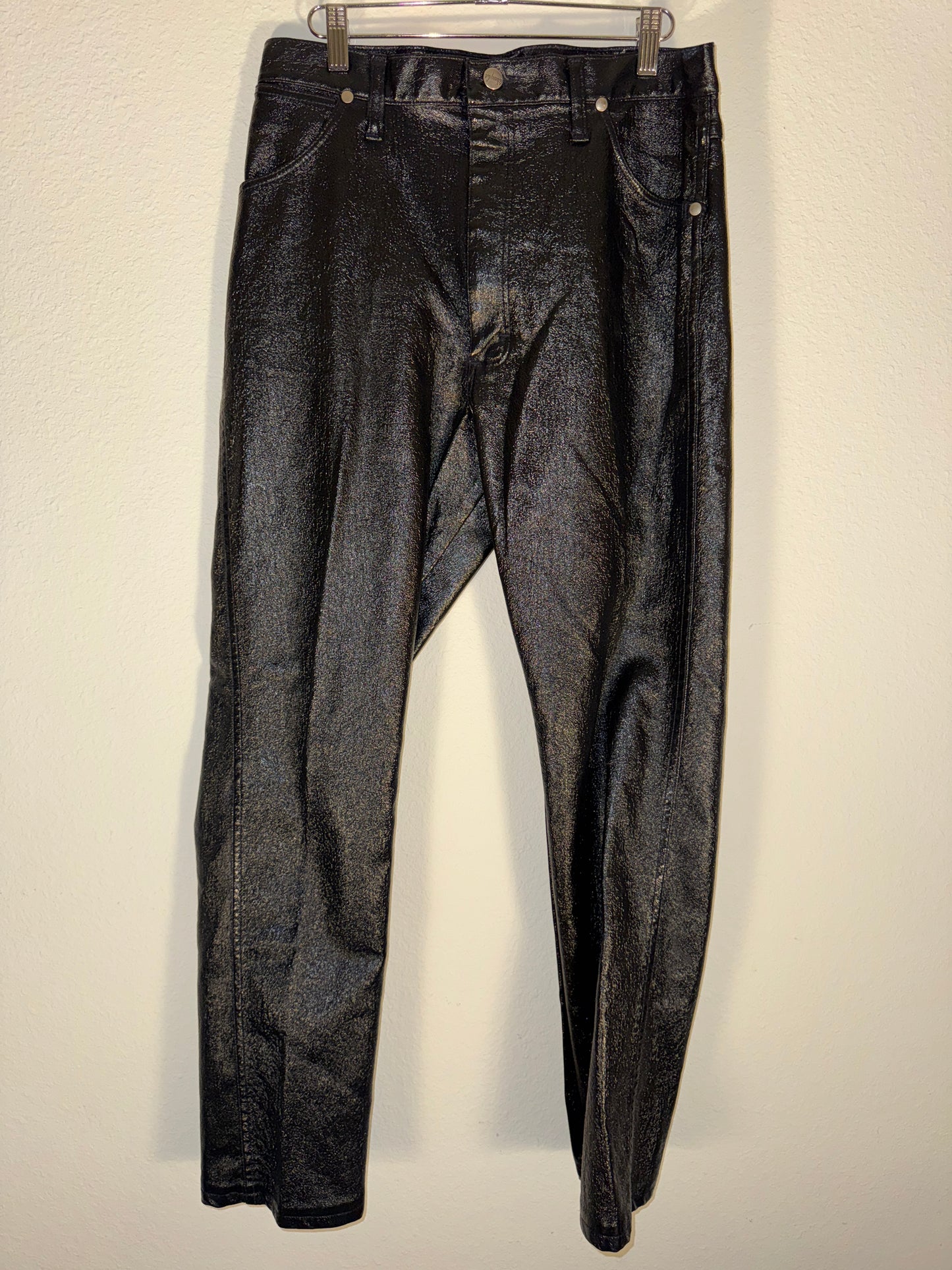Vintage Wrangler Pants Faux Leather Vinyl Pleather Wrangler Western