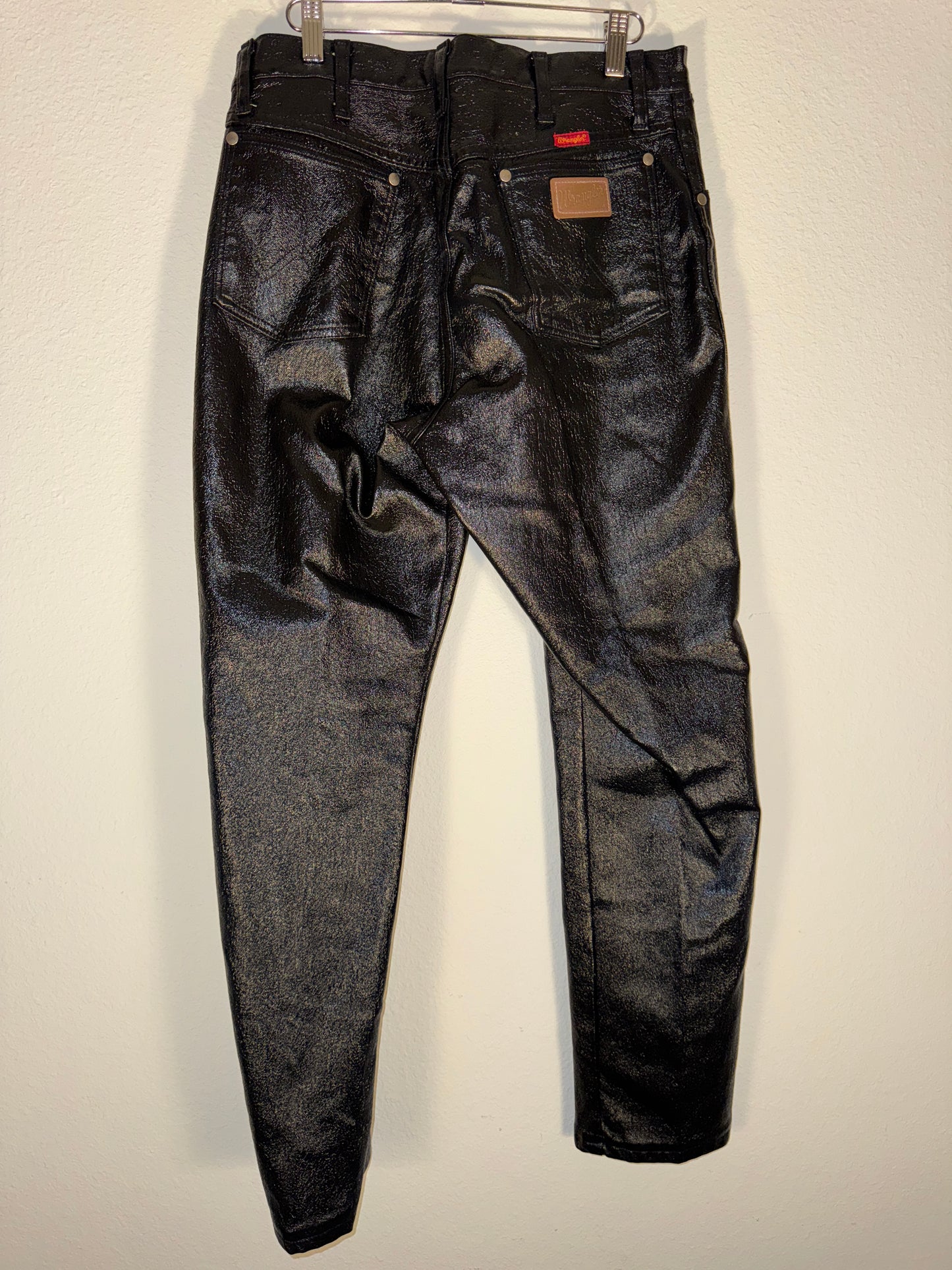Vintage Wrangler Pants Faux Leather Vinyl Pleather Wrangler Western