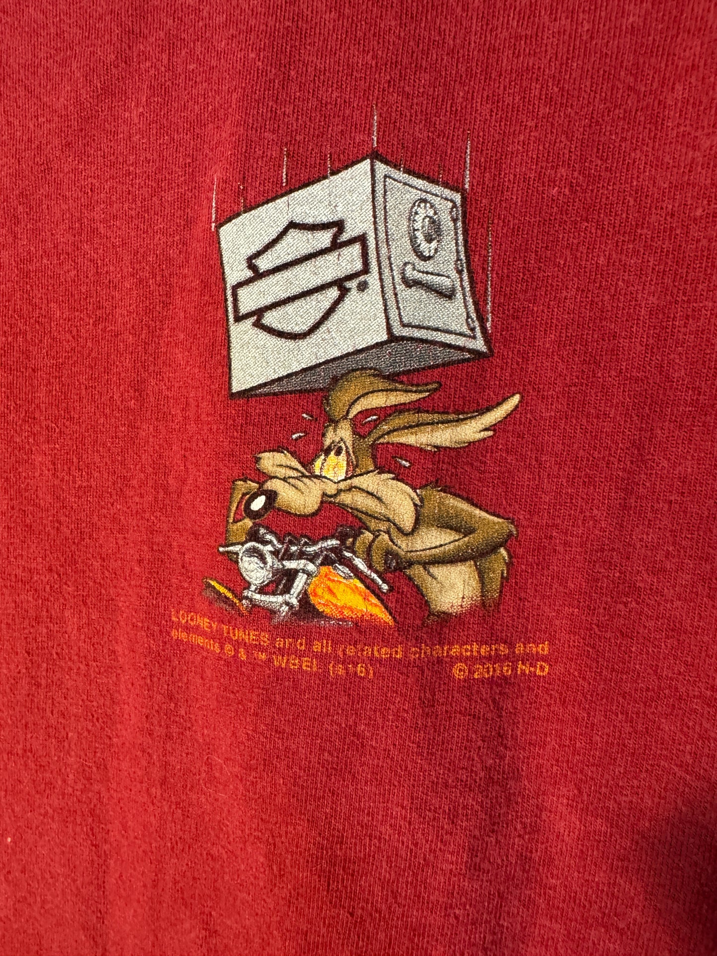 Harley Davidson Looney Tunes Shirt Roadrunner Wylie Coyote Grand Canyon