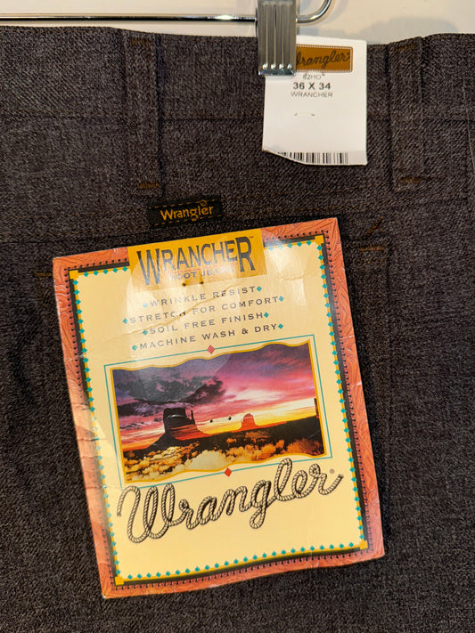 Vintage Wrangler Pants Boot Cut Polyester NWT Deadstock Western