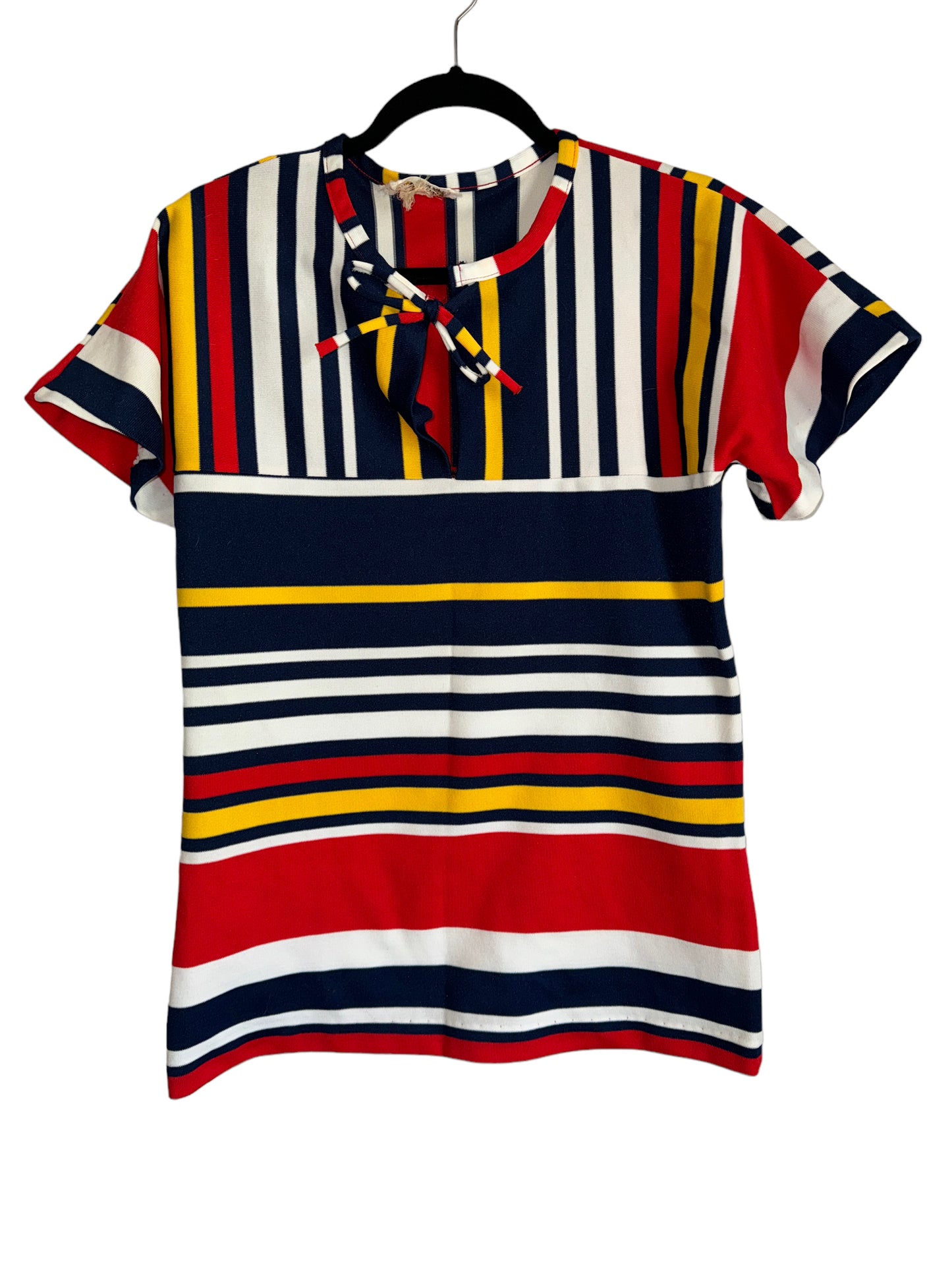 Vintage Striped Keyhole Blouse by El Mar of California