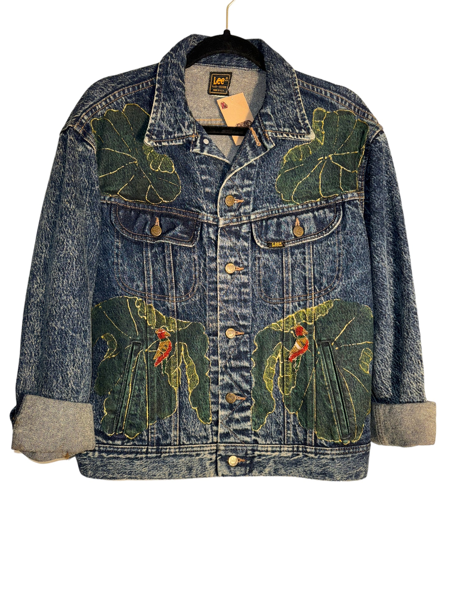 Vintage Lee Jacket Painted Lee Denim Jacket