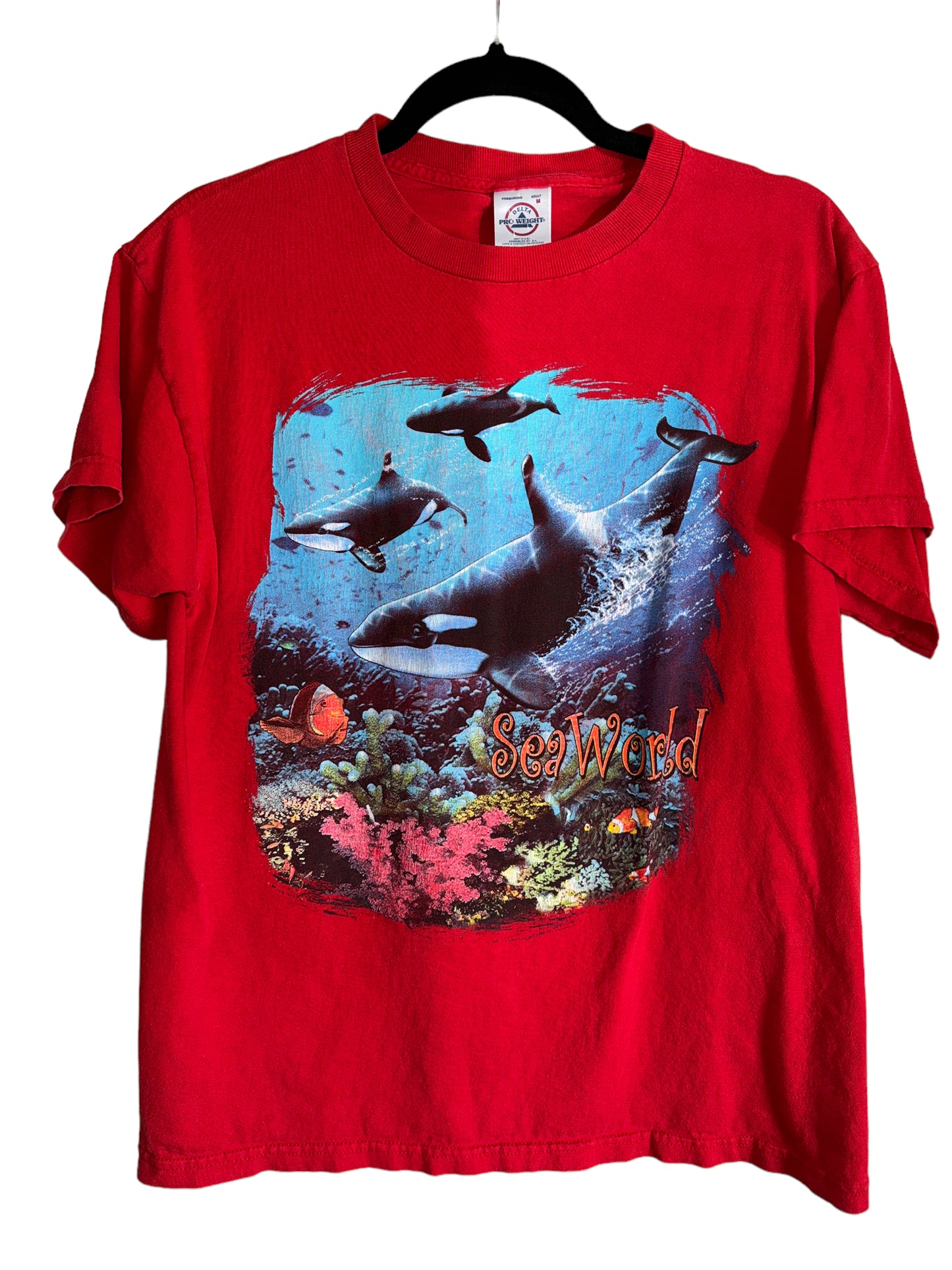 Vintage SeaWorld Shirt Orcas and Clown Fish