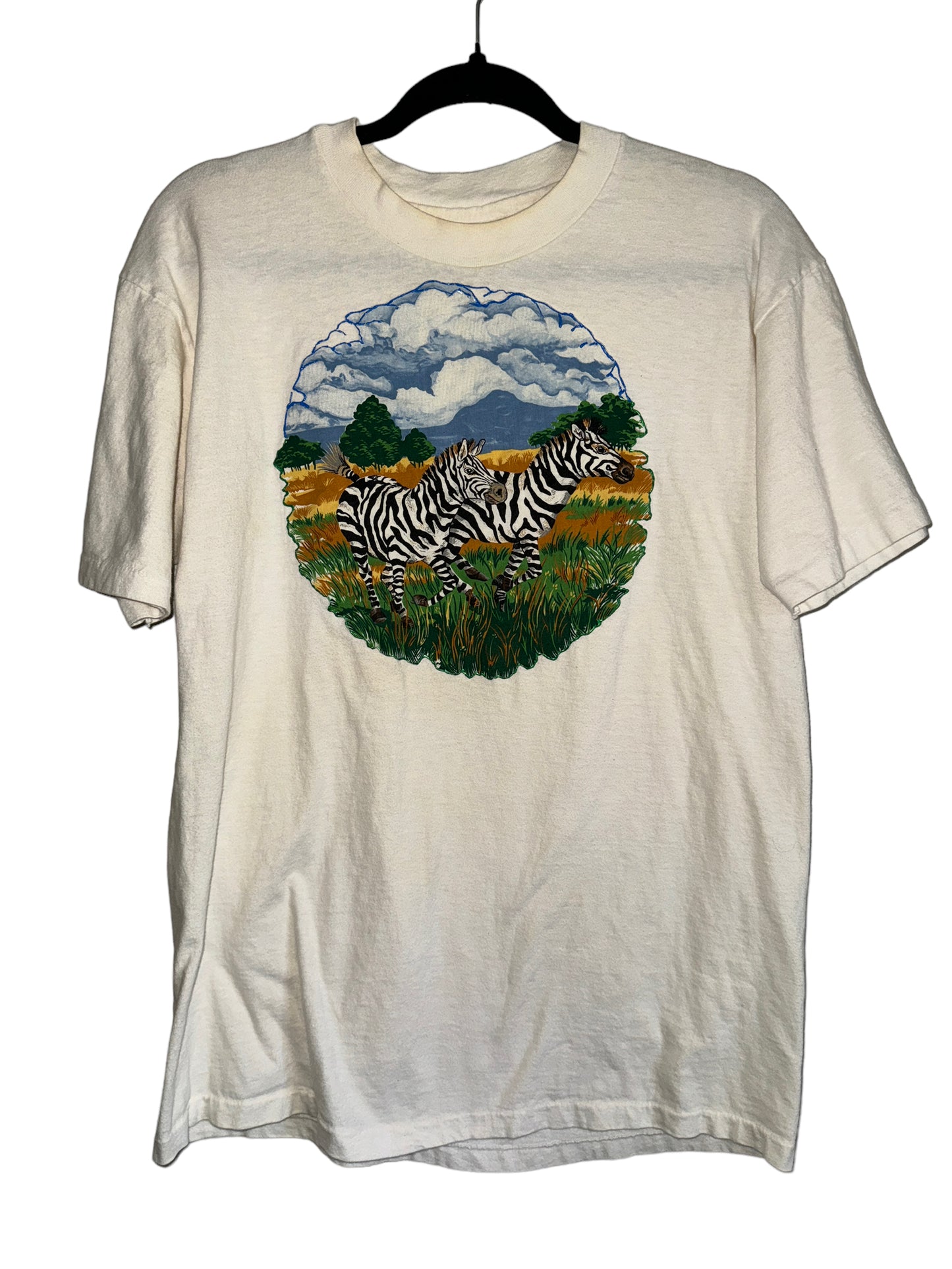 Vintage Zebra Shirt Cutout Hand Painted Print