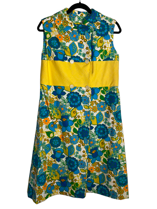 Vintage 1960s Midi Psychedelic Dress