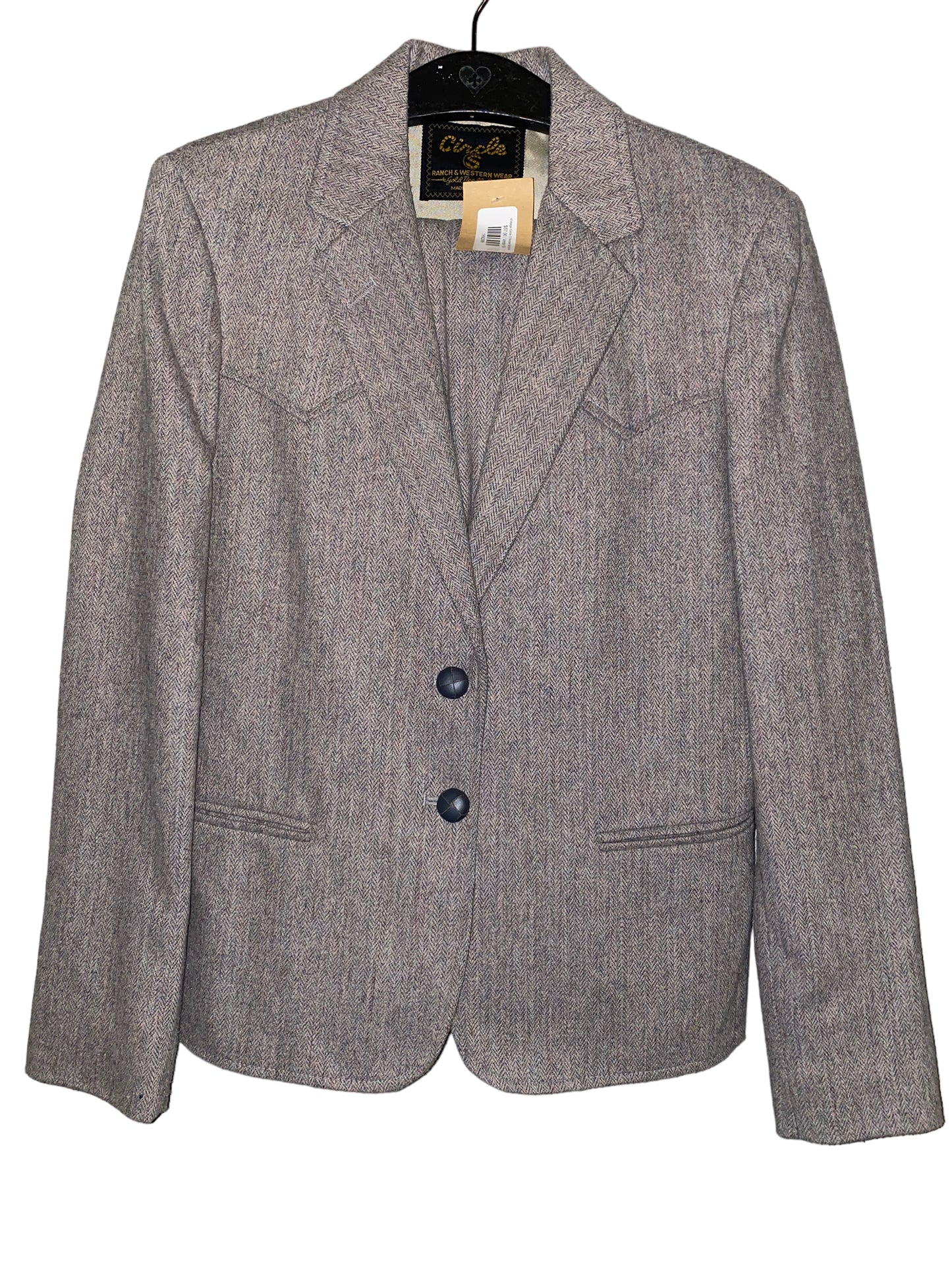 Vintage Circle S Western Skirt Suit Set