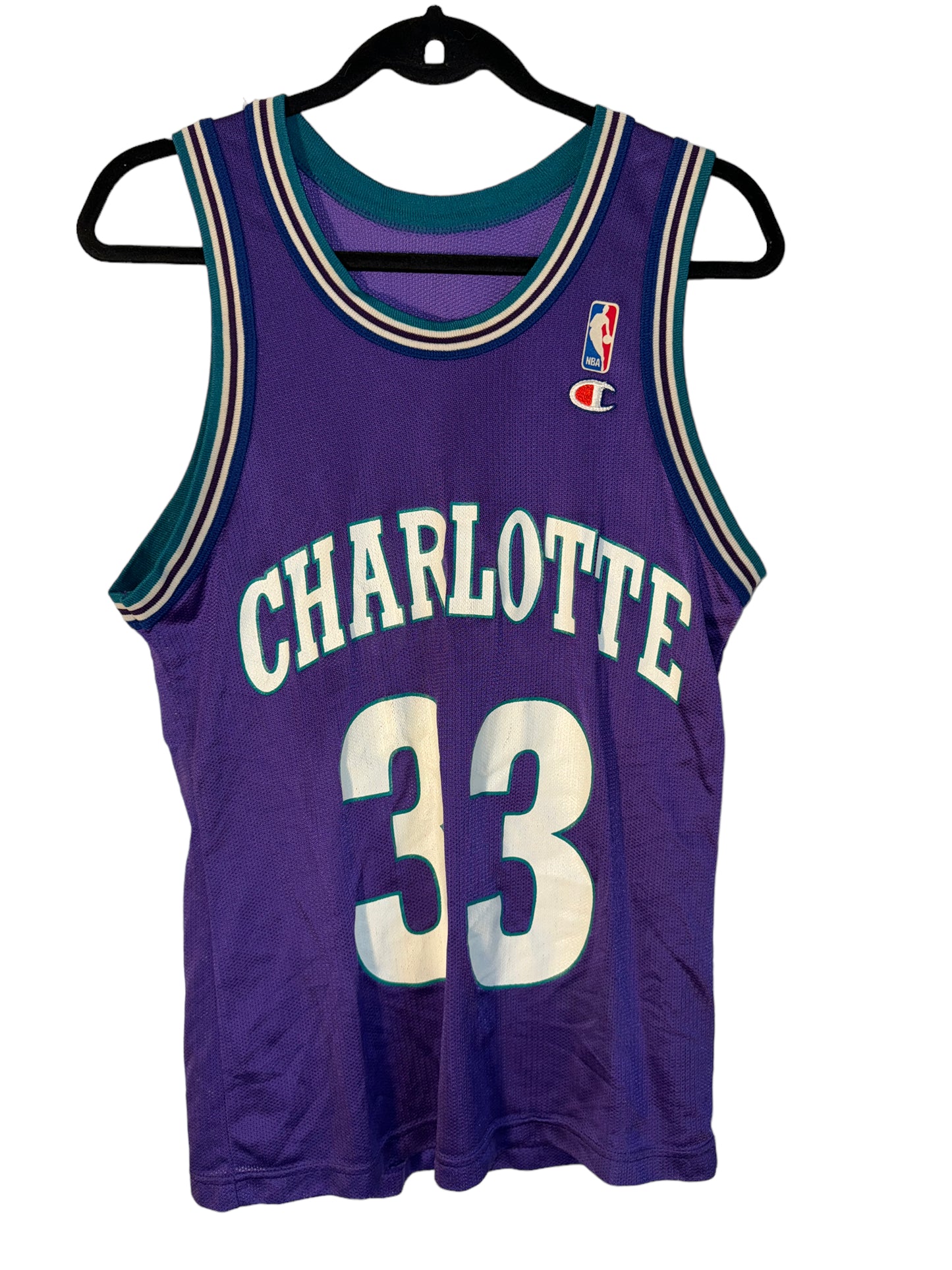 Vintage Charlotte Hornets Alonzo Mourning Jersey By Champion