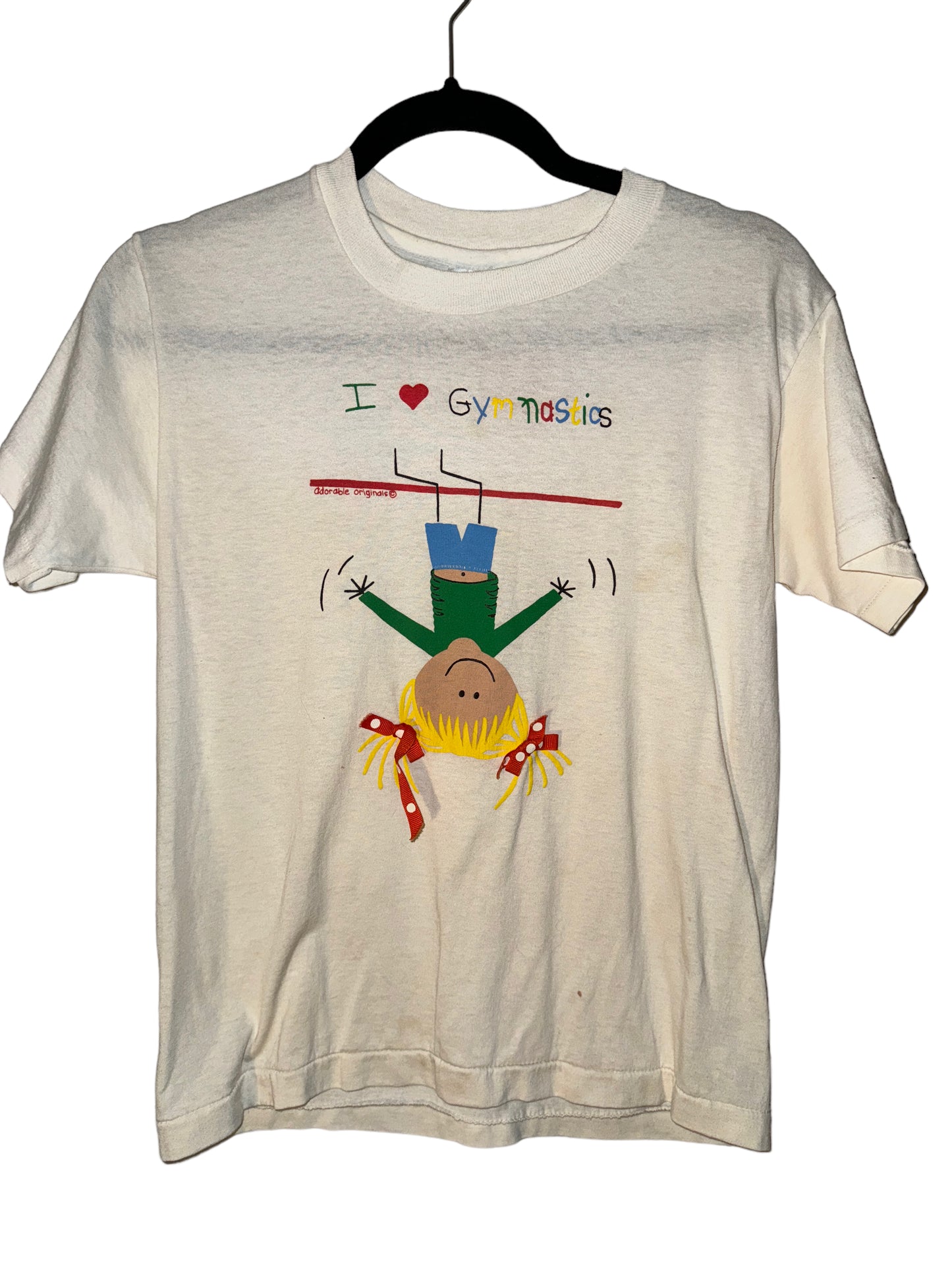 Vintage I Love Gymnastics Shirt Stick Figure