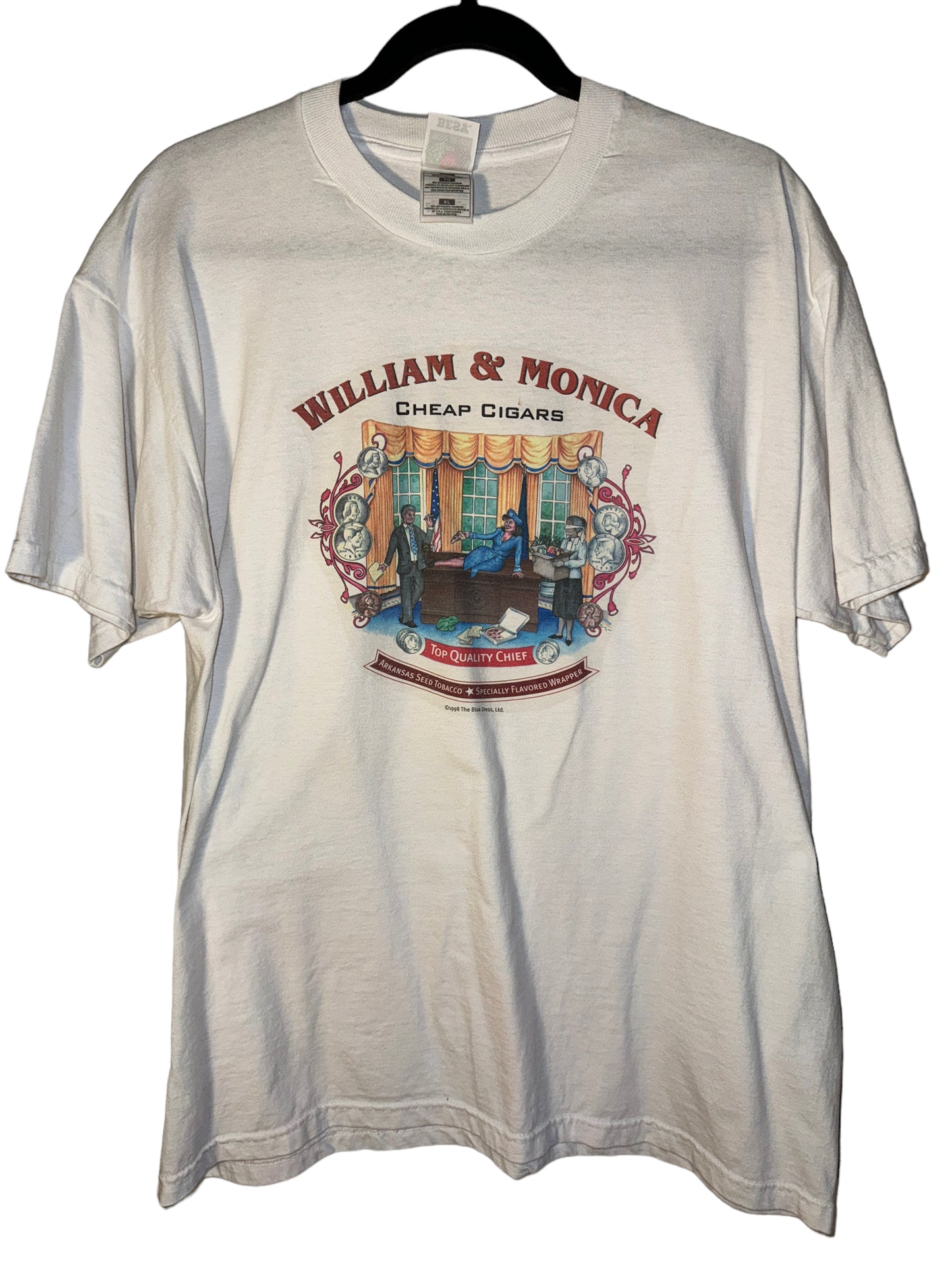 Vintage Bill Clinton Shirt Monica Lewinsky Political Humor