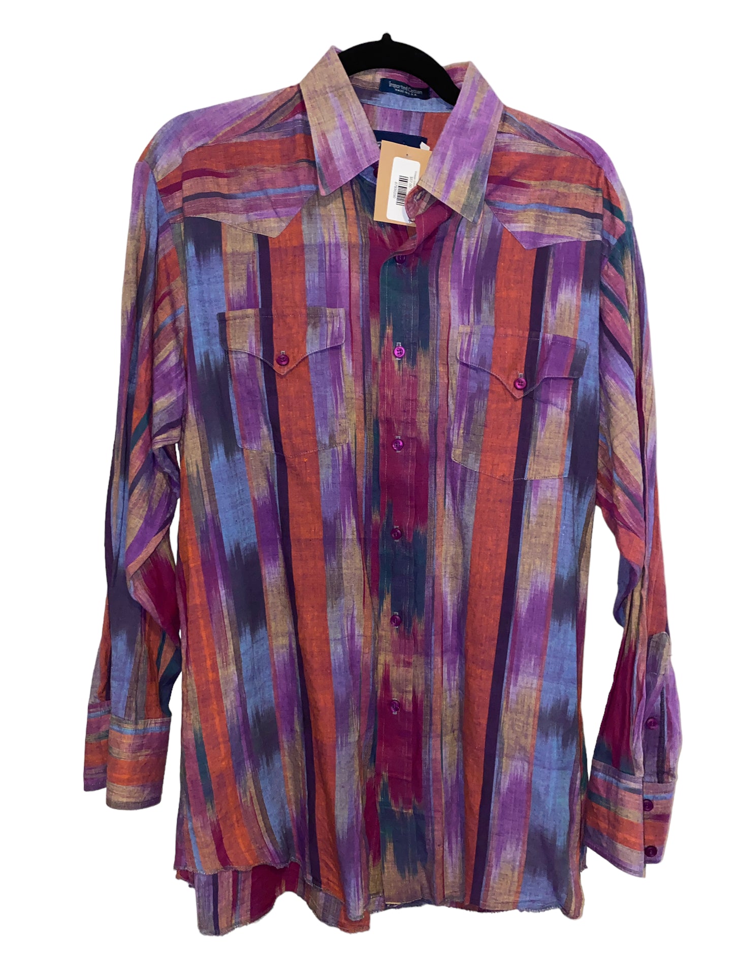 Vintage Golden West Painted Button Up