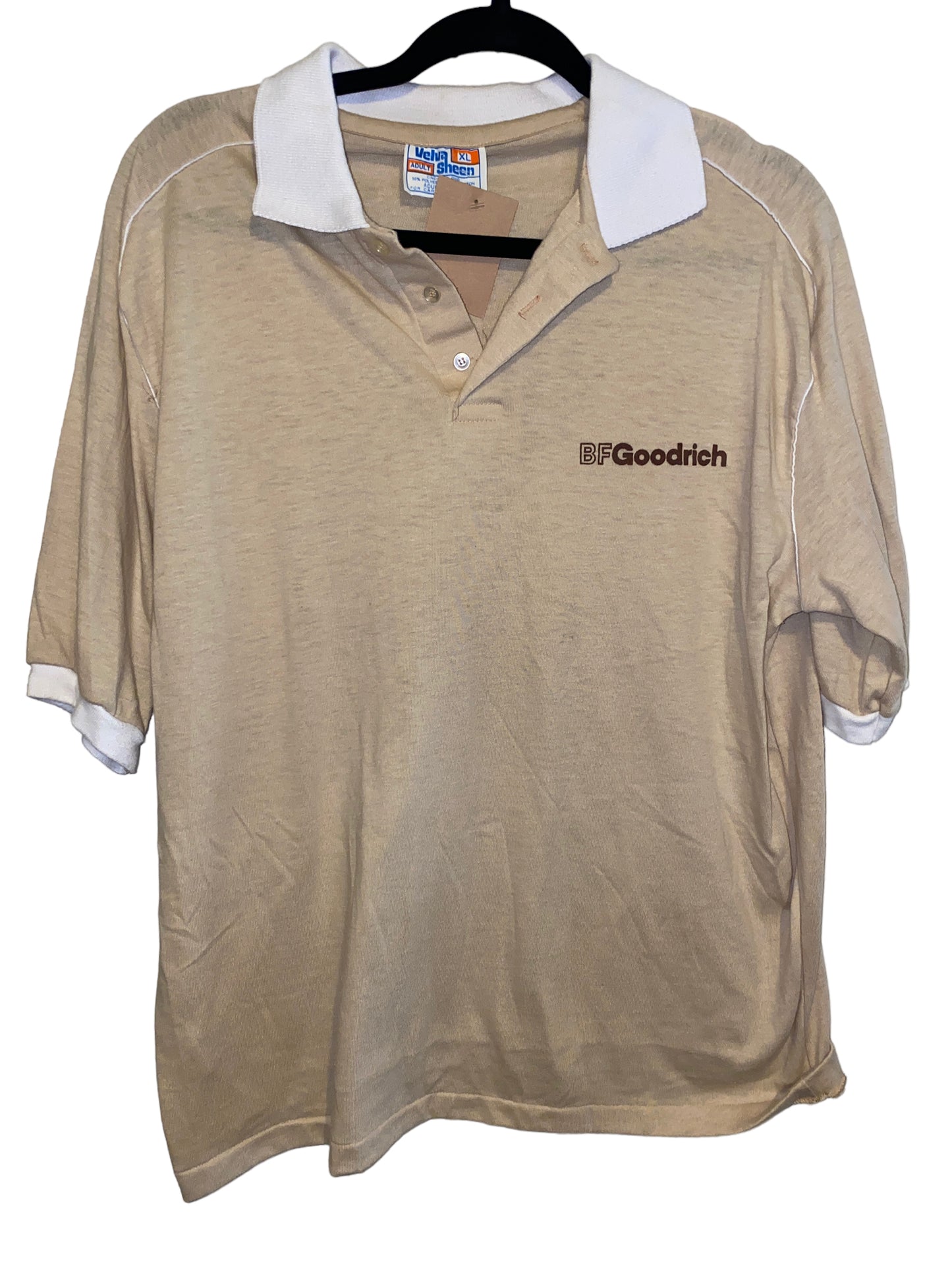 Vintage BF Goodrich Polo Shirt w Piping Trim