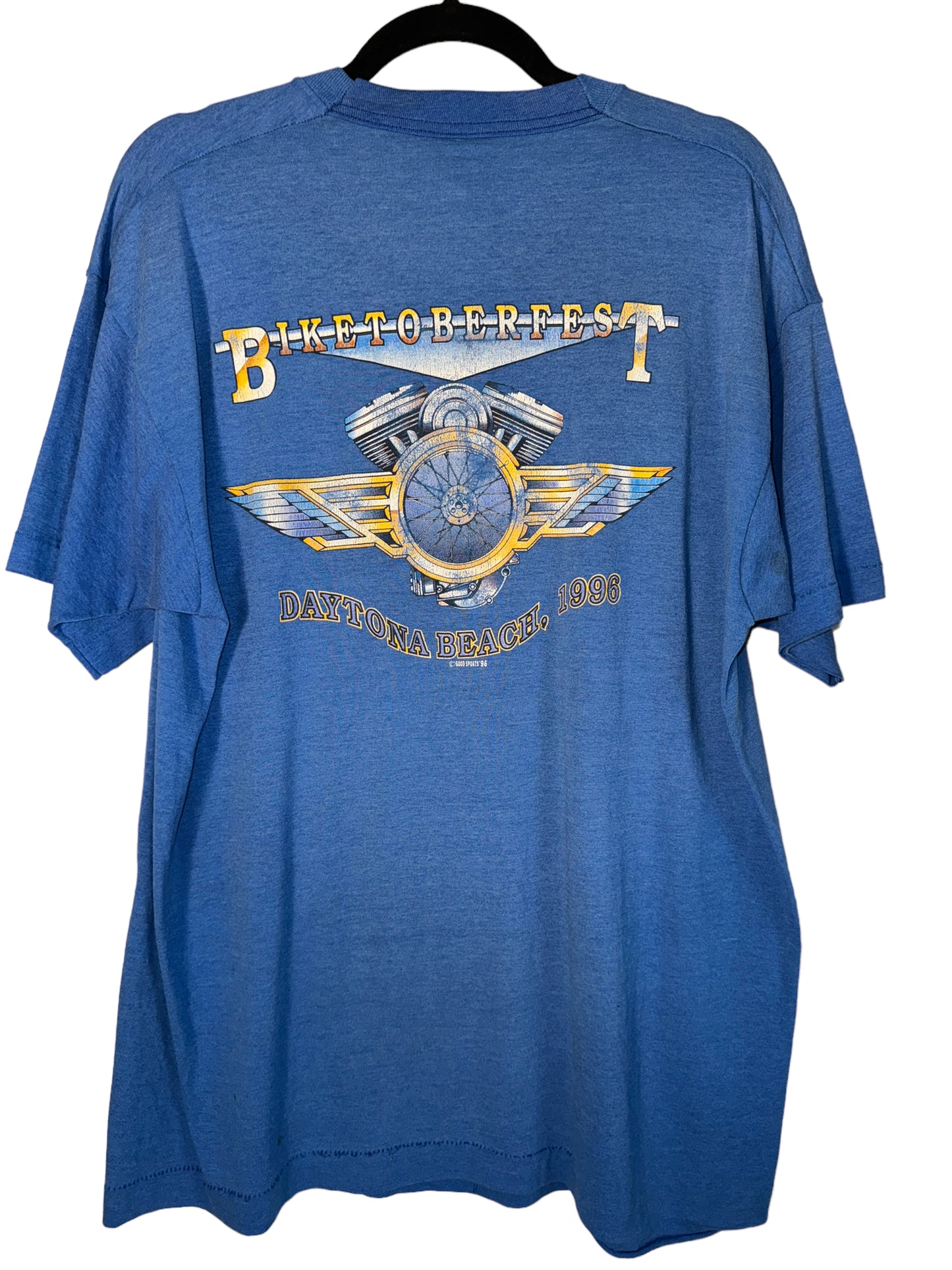 Vintage Biketoberfest Shirt Biker Daytona Beach 1996