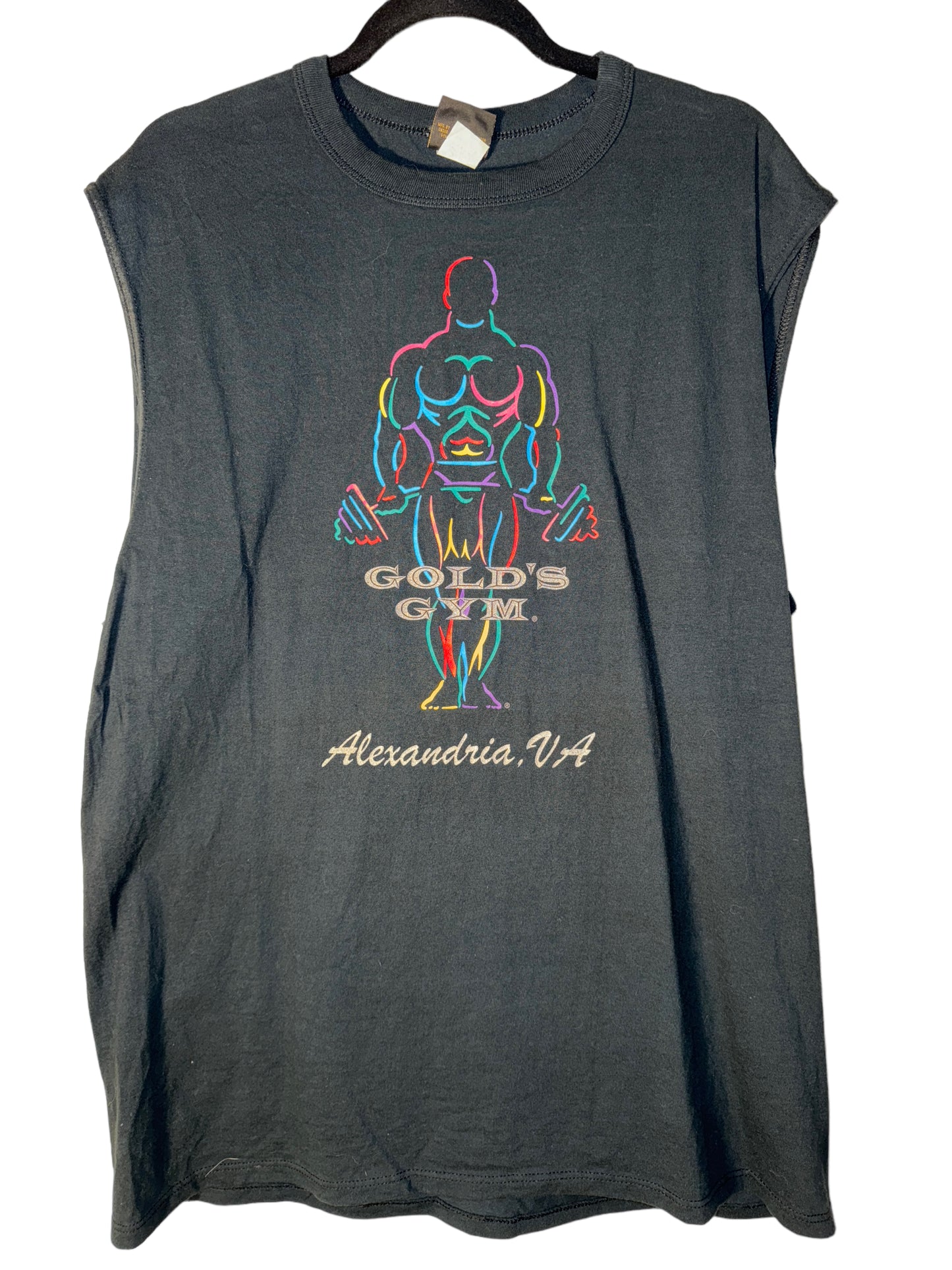 Vintage Golds Gym Neon Sleeveless Shirt Alexandria Virginia