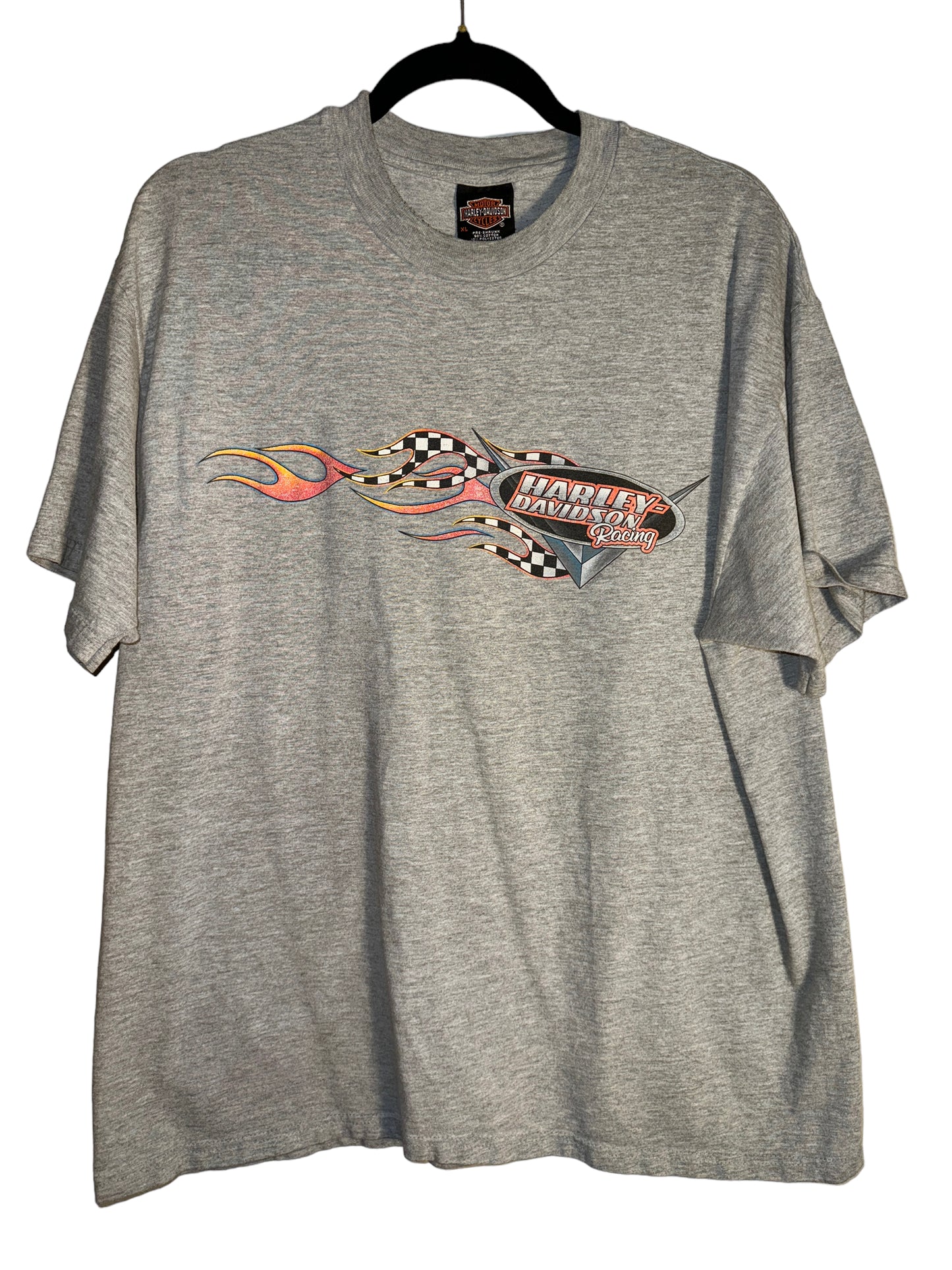 Vintage Harley Davidson Shirt Checkered Flames