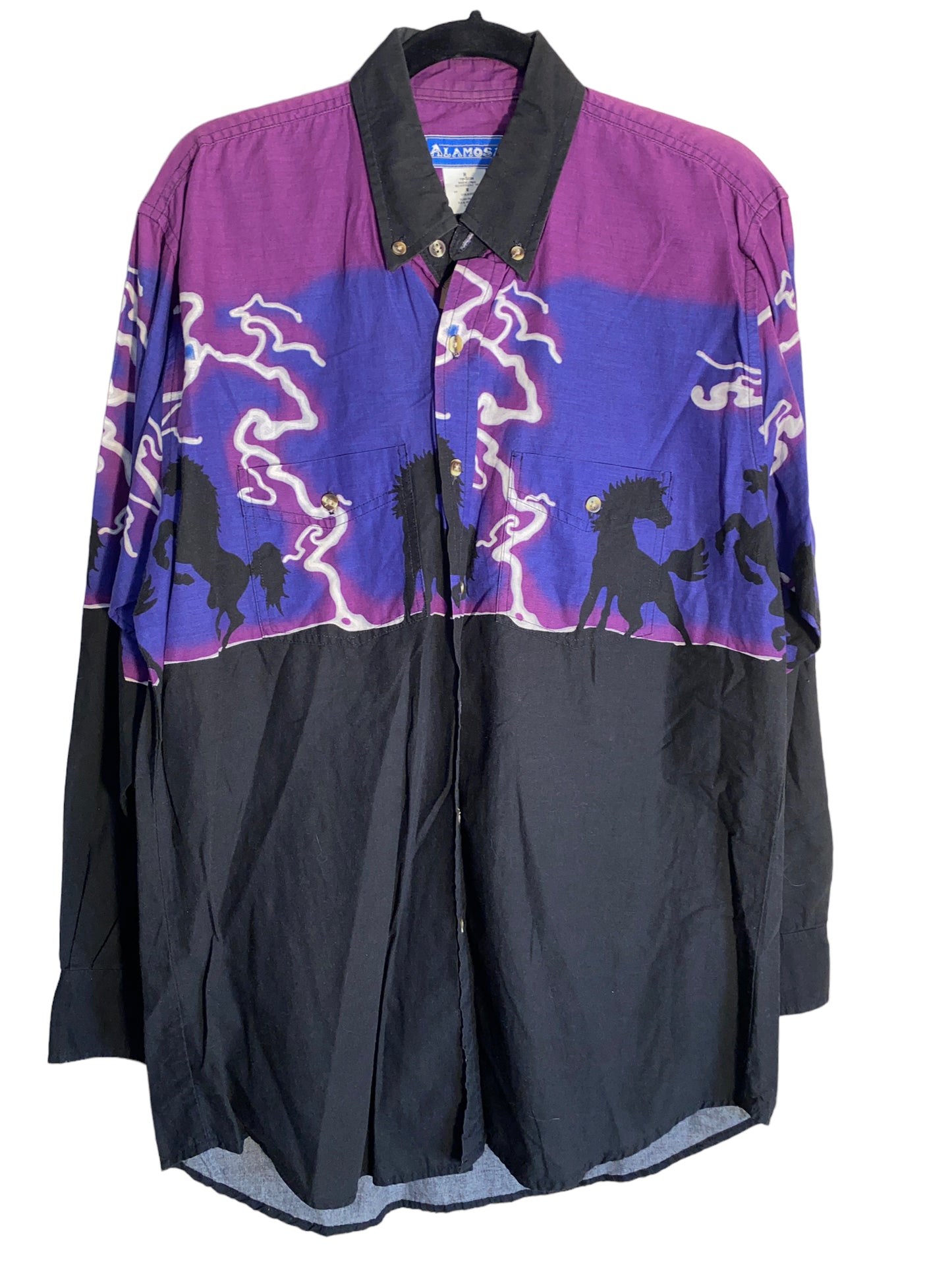 Vintage Alamosa Lightning and Horses Wrap Around Print