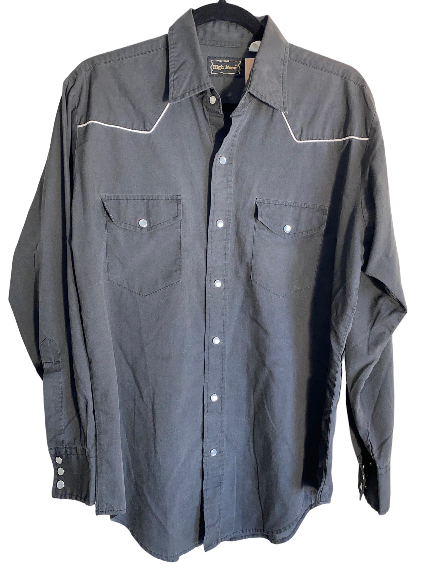 Vintage Western Pearl Snap w Piping by High Noon
