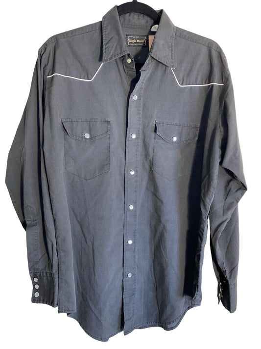 Vintage Western Pearl Snap w Piping by High Noon