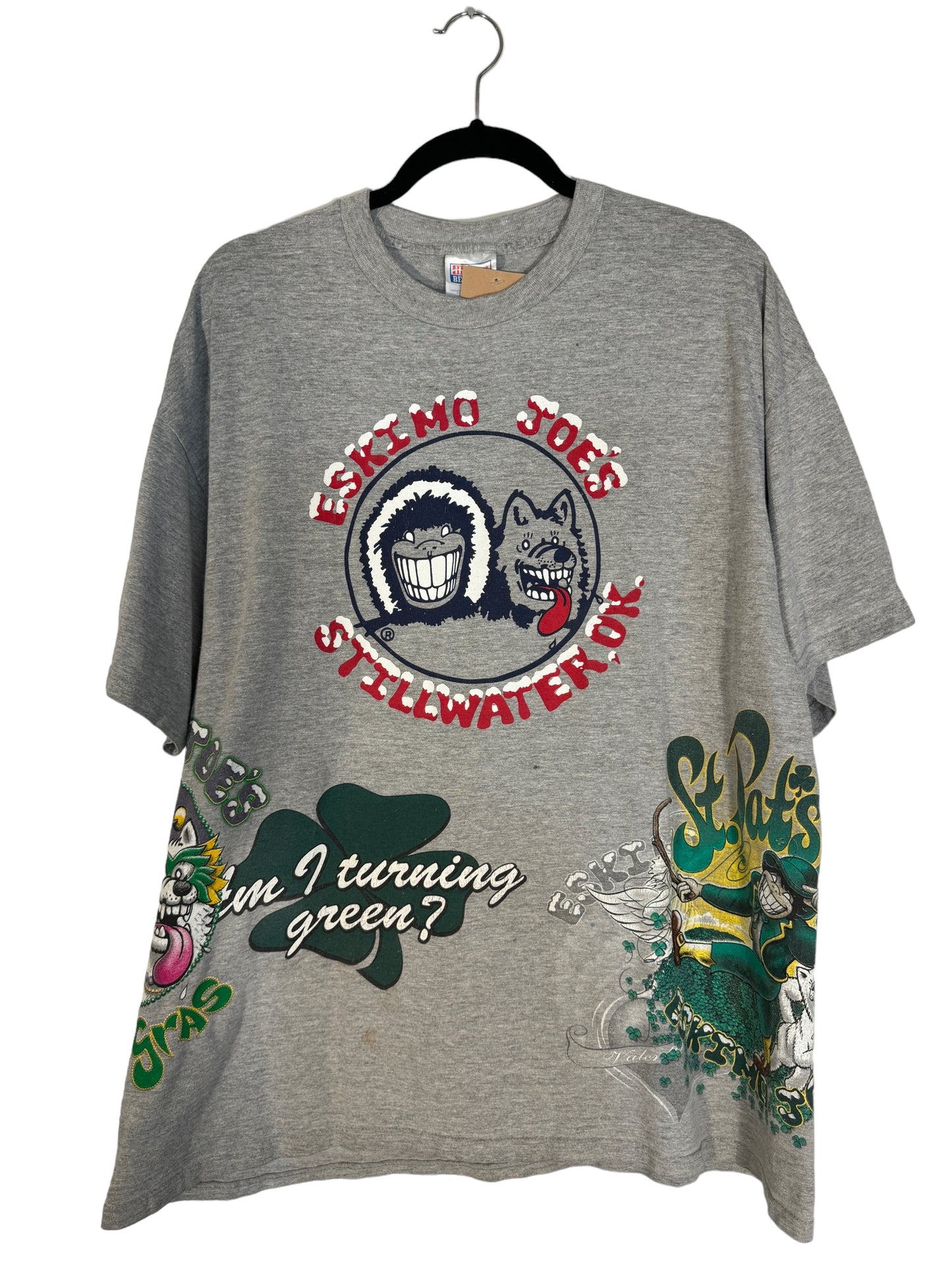 Vintage Eskimo Joe's Shirt St Patricks Day 2001 AOP