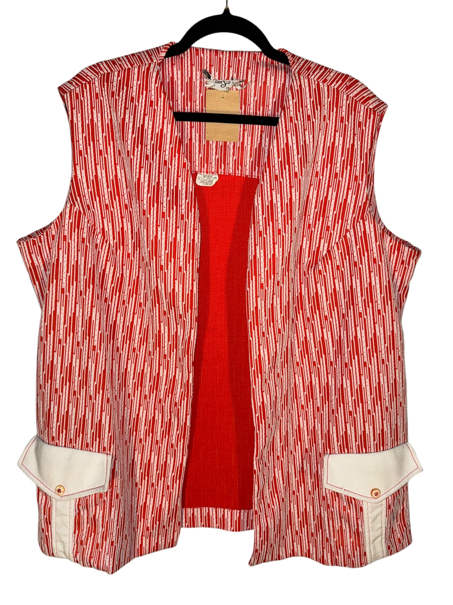Vintage Vest 1970s Polyester Vest