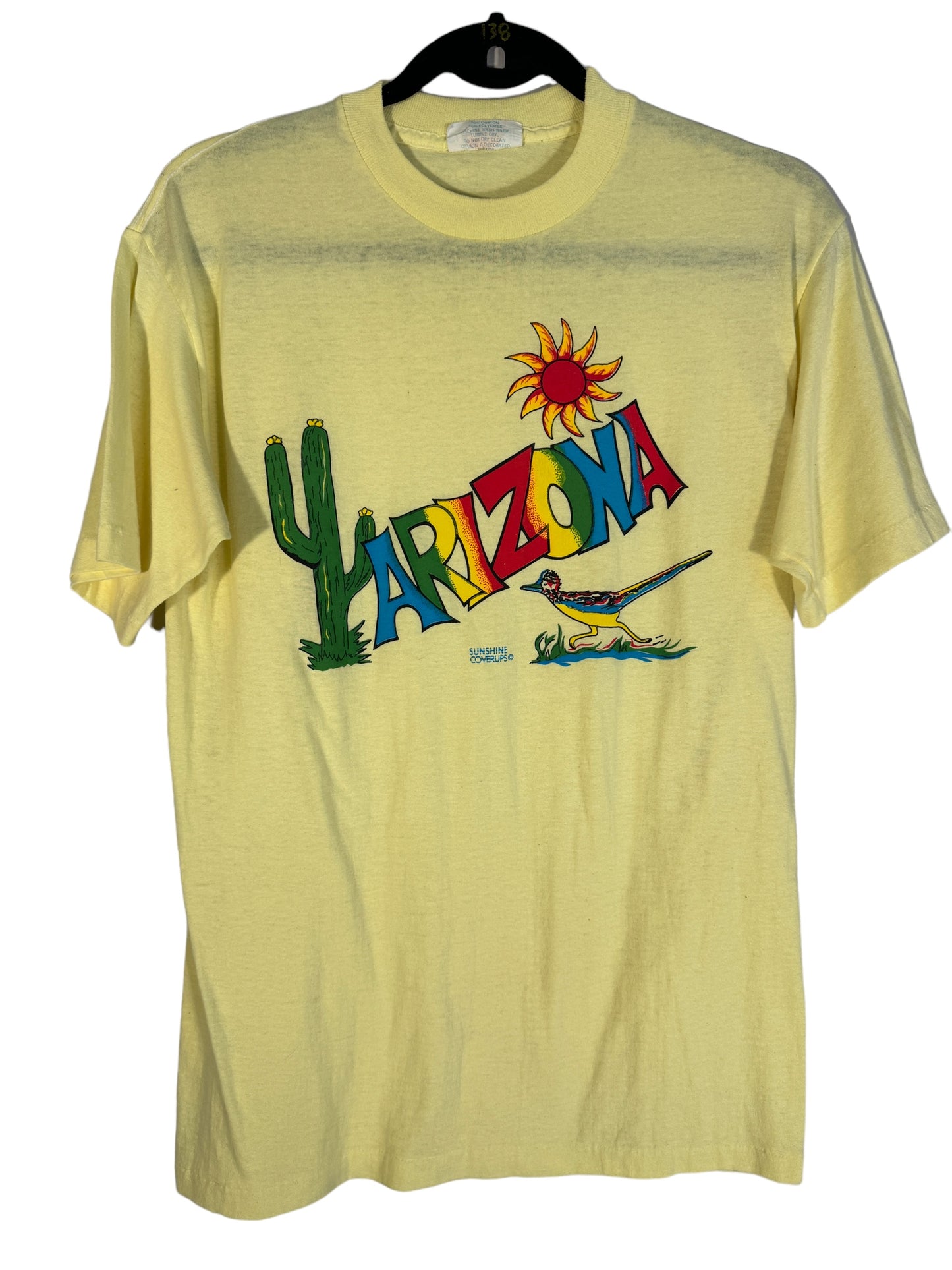 Vintage Arizona Tourist Shirt Rainbow Letters Roadrunner