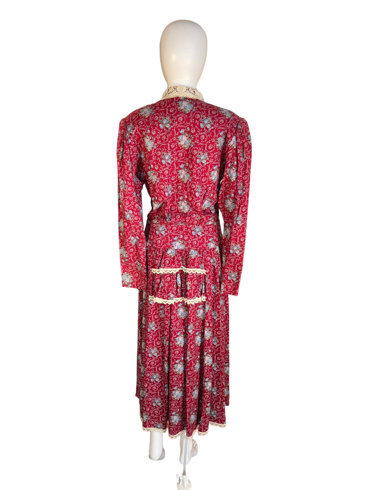 Vintage Gunne Sax Dress 1980s Lace Collar Jessica McClintock