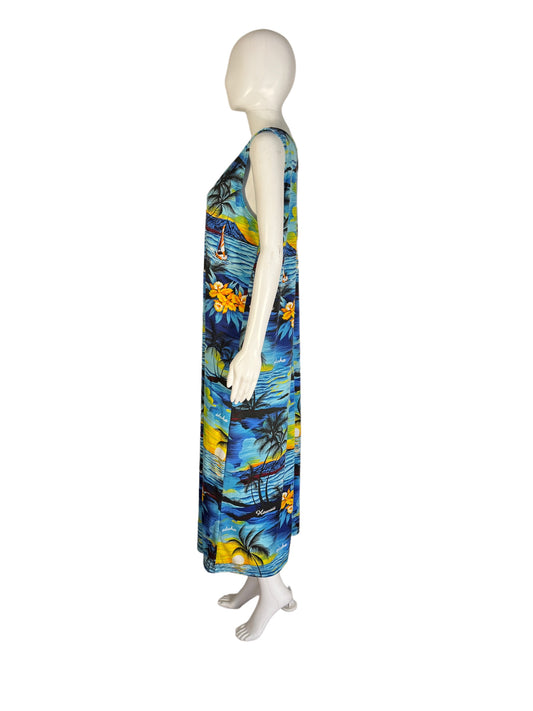 Vintage Hawaiian Dress Sleeveless Hawaii