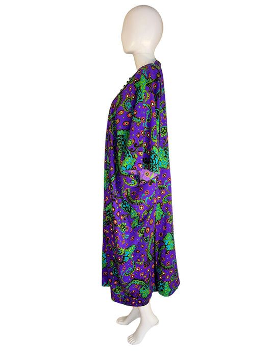 Vintage Psychedelic Kaftan Hawaiian Caftan 1970s by Miss Hawaii