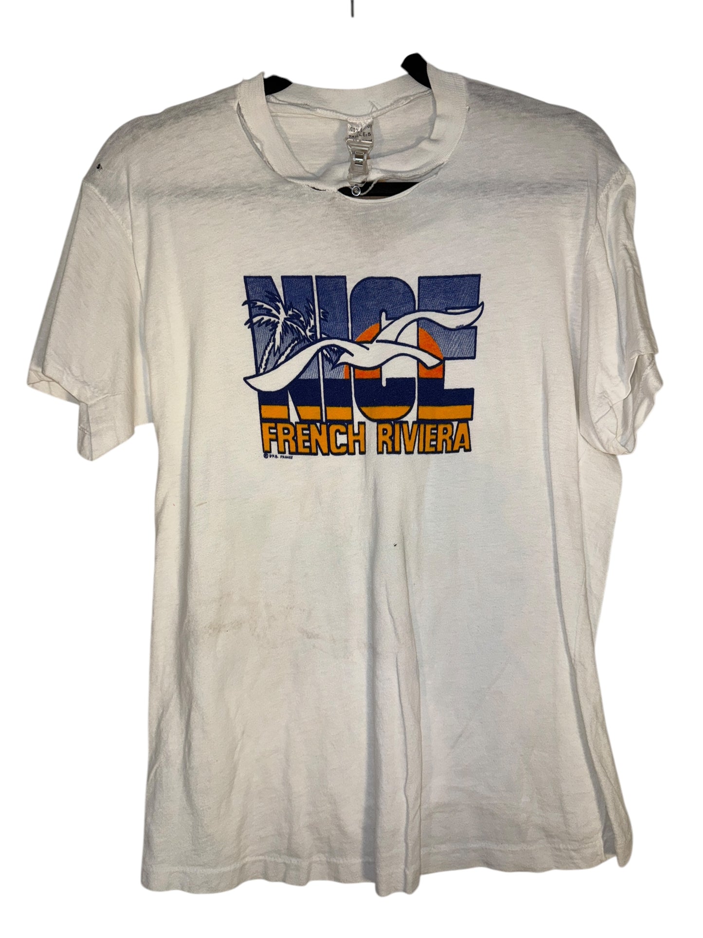 Vintage French Riveria Tee Tourist Shirt Nice France