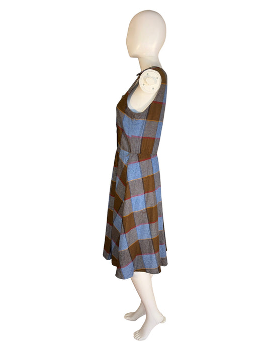 Vintage Plaid Dress 1980s Plaid Schoolgirl Dress Cosplay