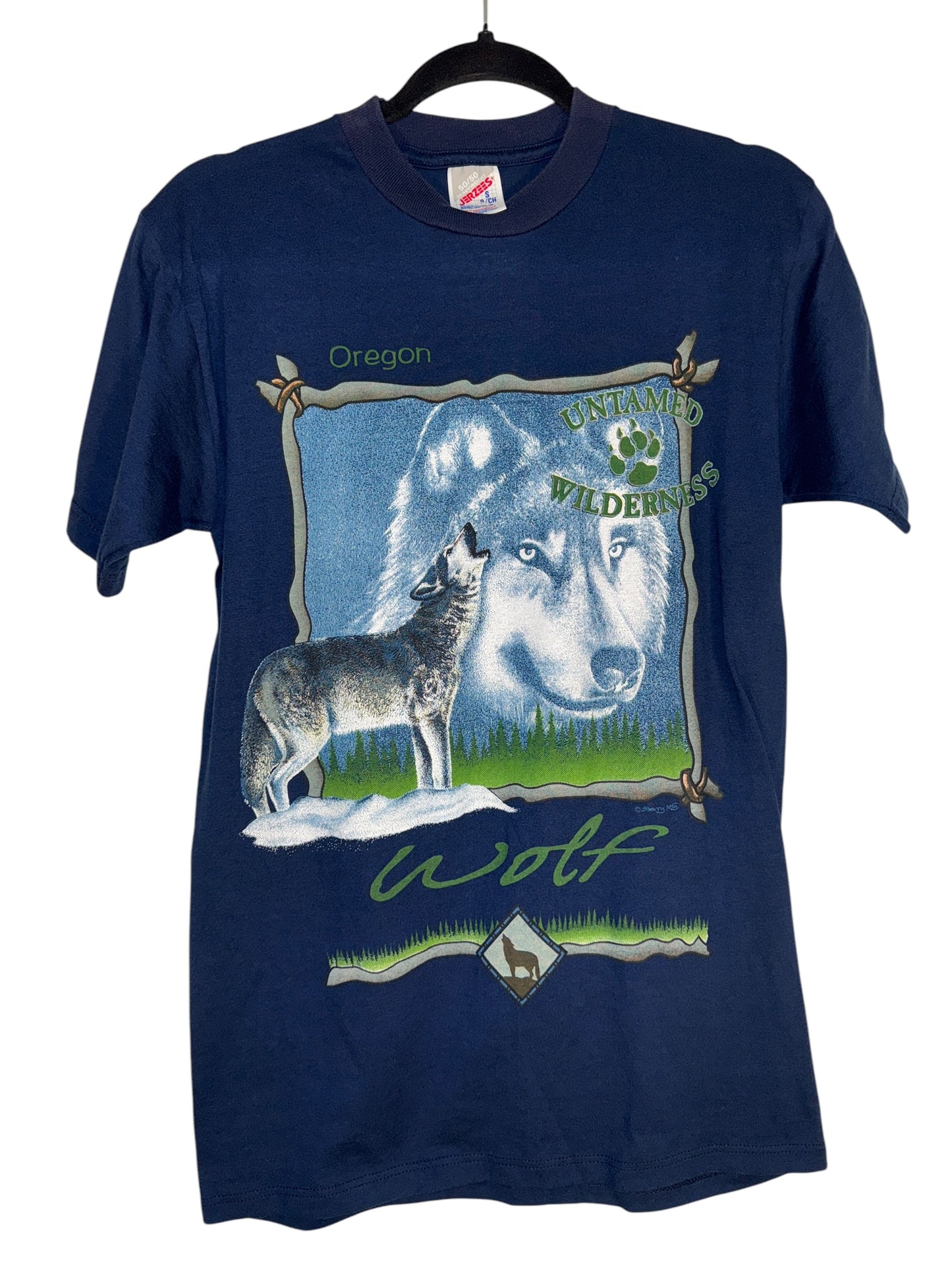 Vintage Wolf Shirt Oregon Untamed Wilderness Nature Graphic Tee