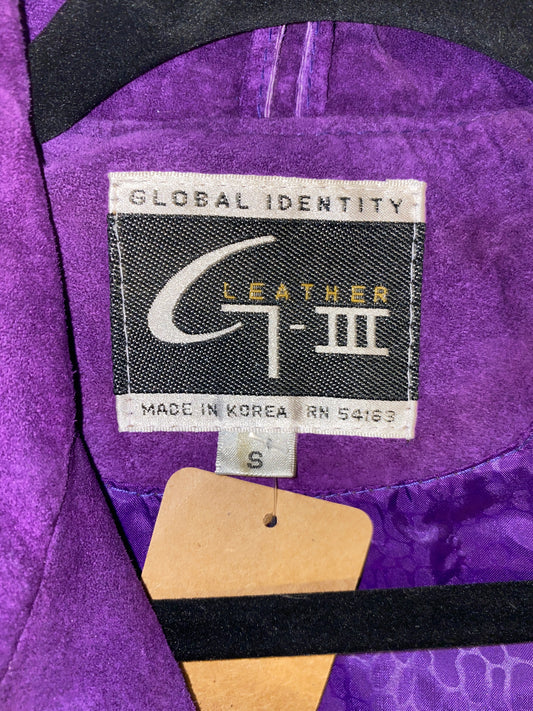 Suede Fringe Biker Jacket by G-III 1980s