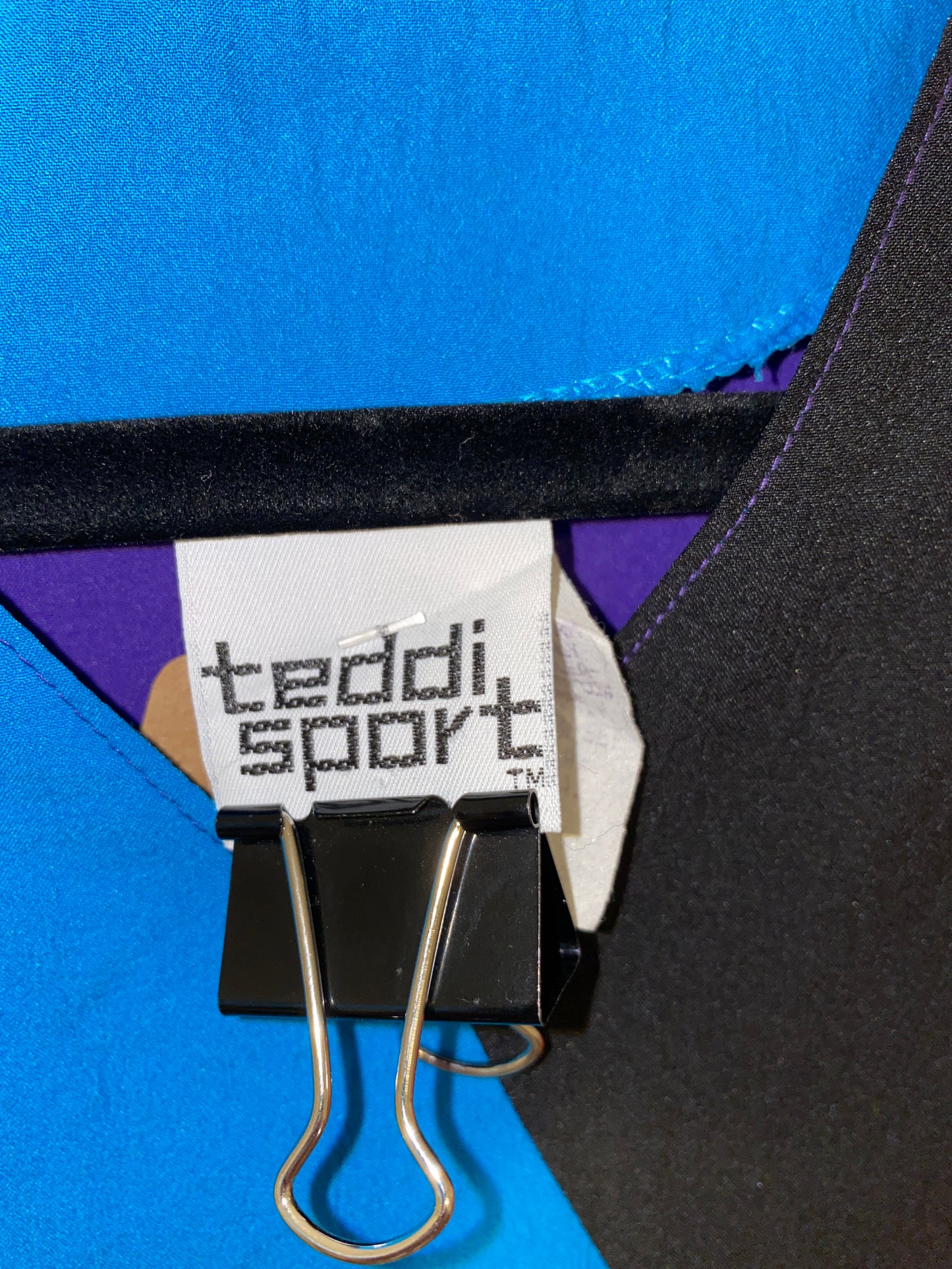 1980s Color Block V Neck Shirt By Teddi Sport