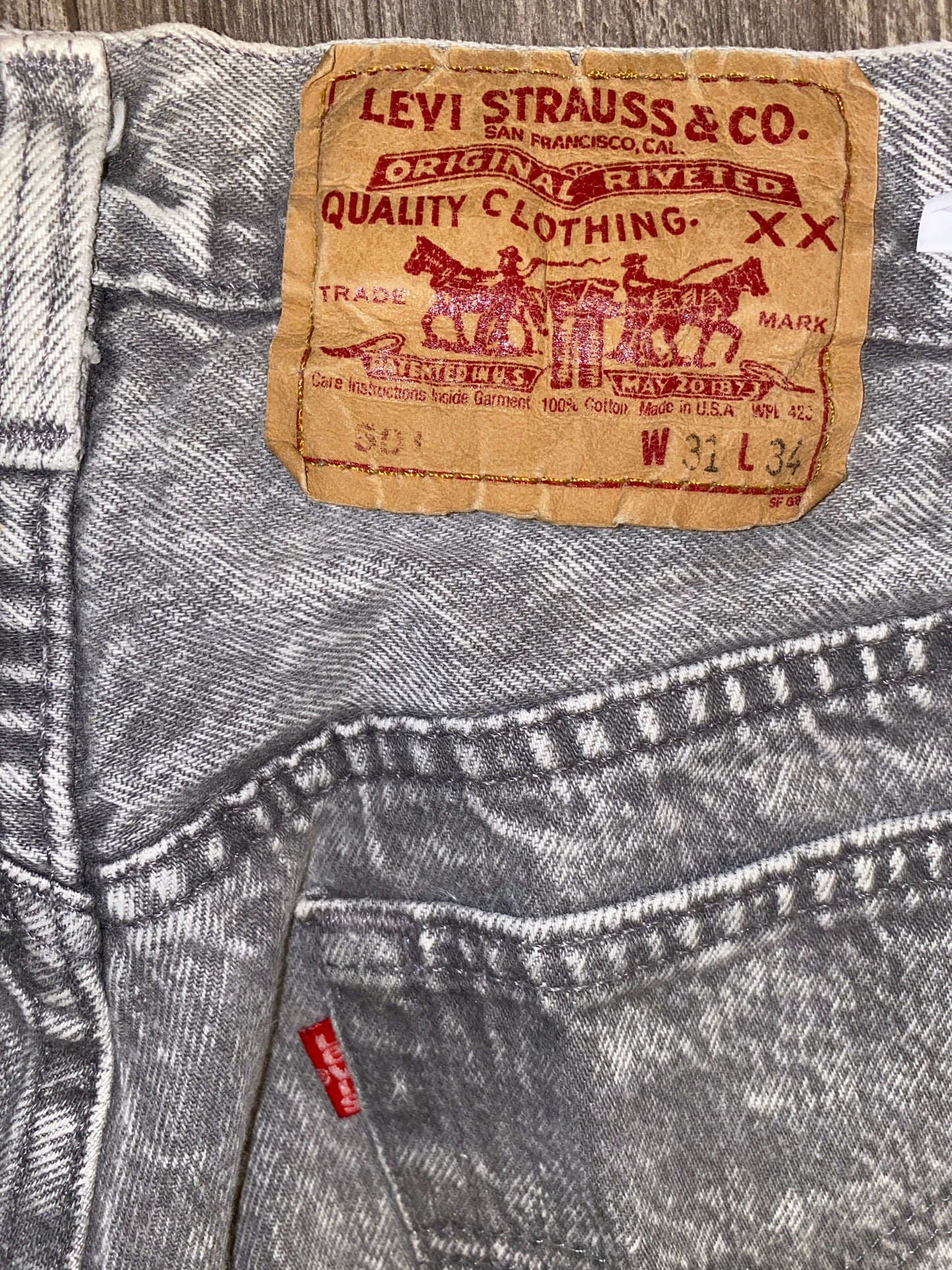 *Vintage Levi's Acid Wash 501 Button Fly