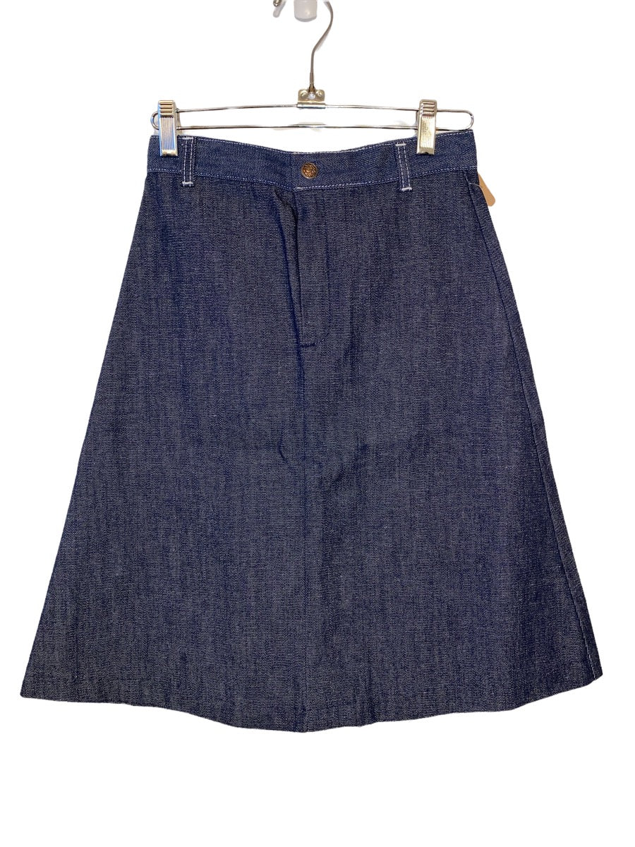 1970s Penguin Stitched Denim Skirt