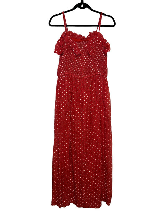 1970's Ruffle Polka Dot Maxi Summer Dress by Ned Gould