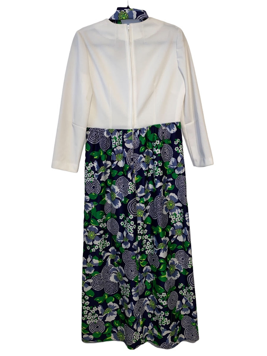 1970s Floral Maxi Dress