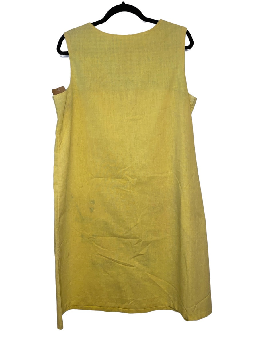 1970s Embroidered Midi Dress by Lisa Smock