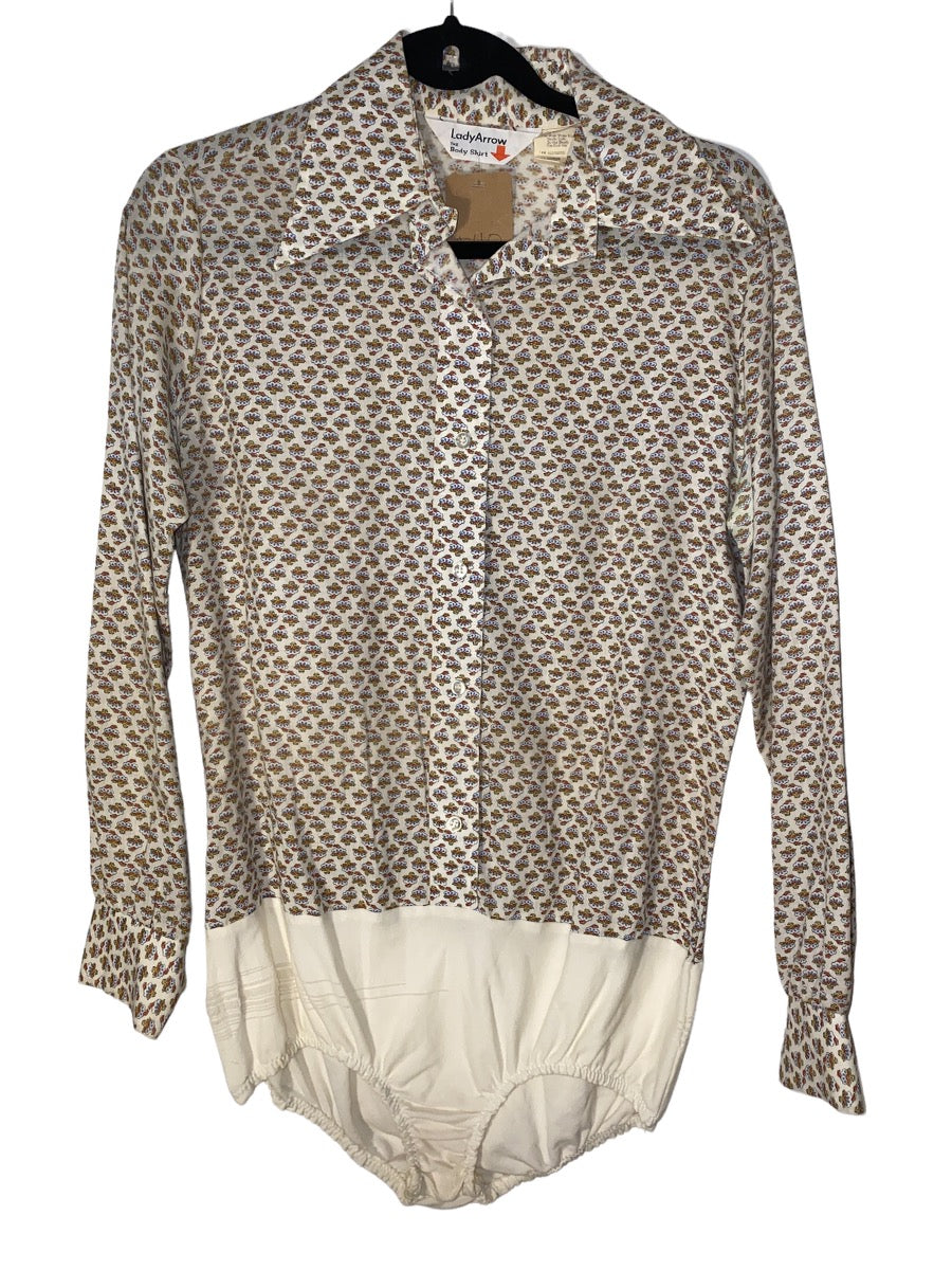 1970s Wide Lapel Body Suit by Lady Arrow
