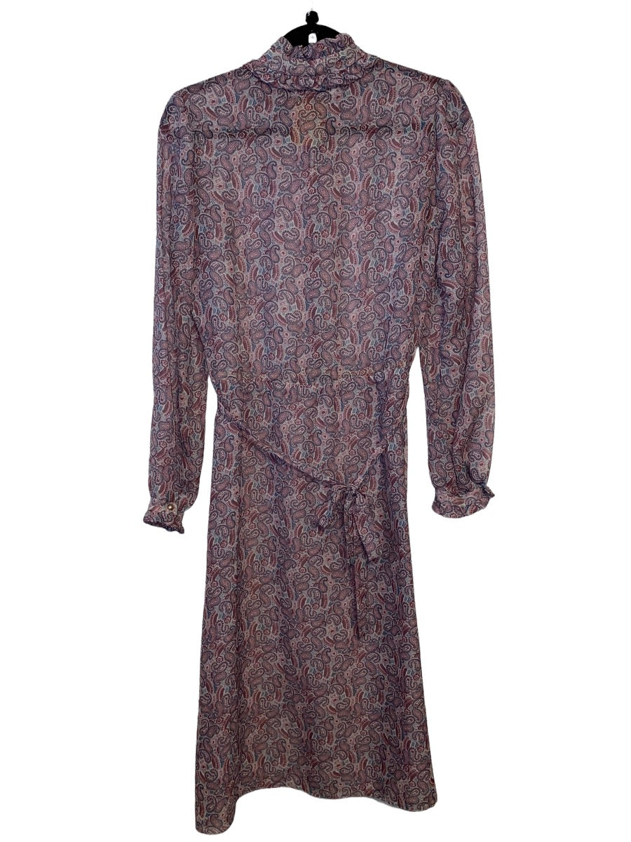 Vintage 1980s Malouf of Dallas Paisley Dress