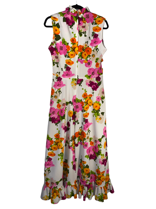 1970s Sleeveless Maxi Dress With Ruffled Trim By It's Better