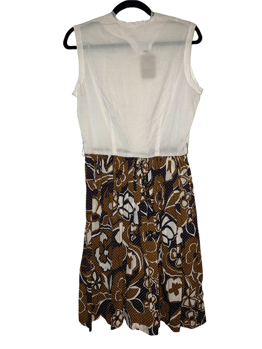 1970's Sleeveless Ruffle Bib Dress by Sherry Kent