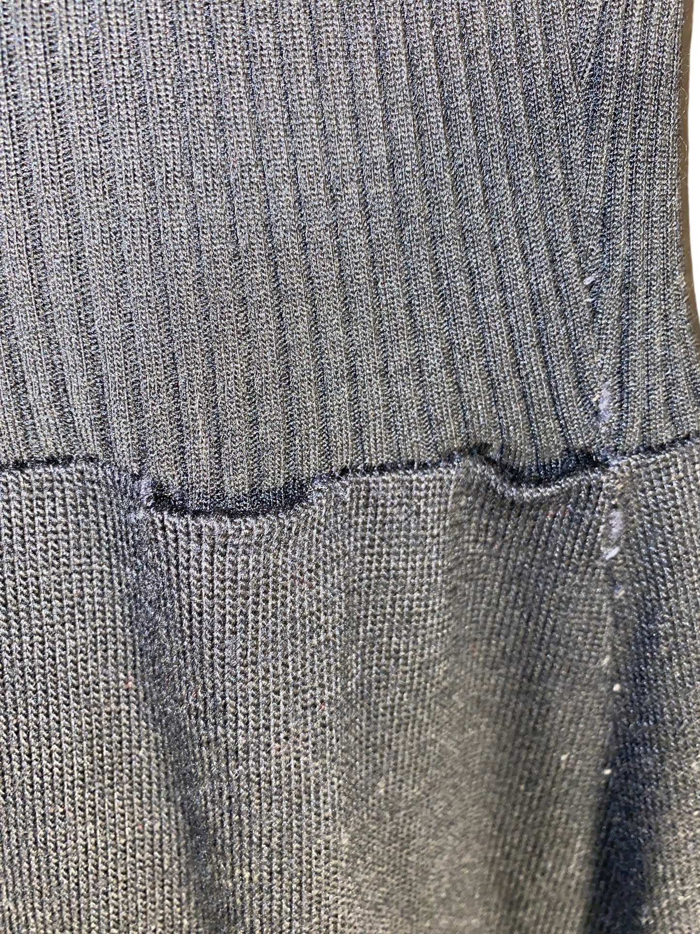1970s Butte Ribbed Dress With Pinstripe Trim