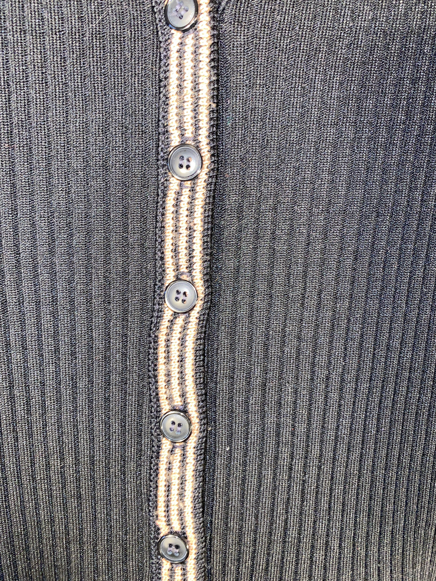 1970s Butte Ribbed Dress With Pinstripe Trim