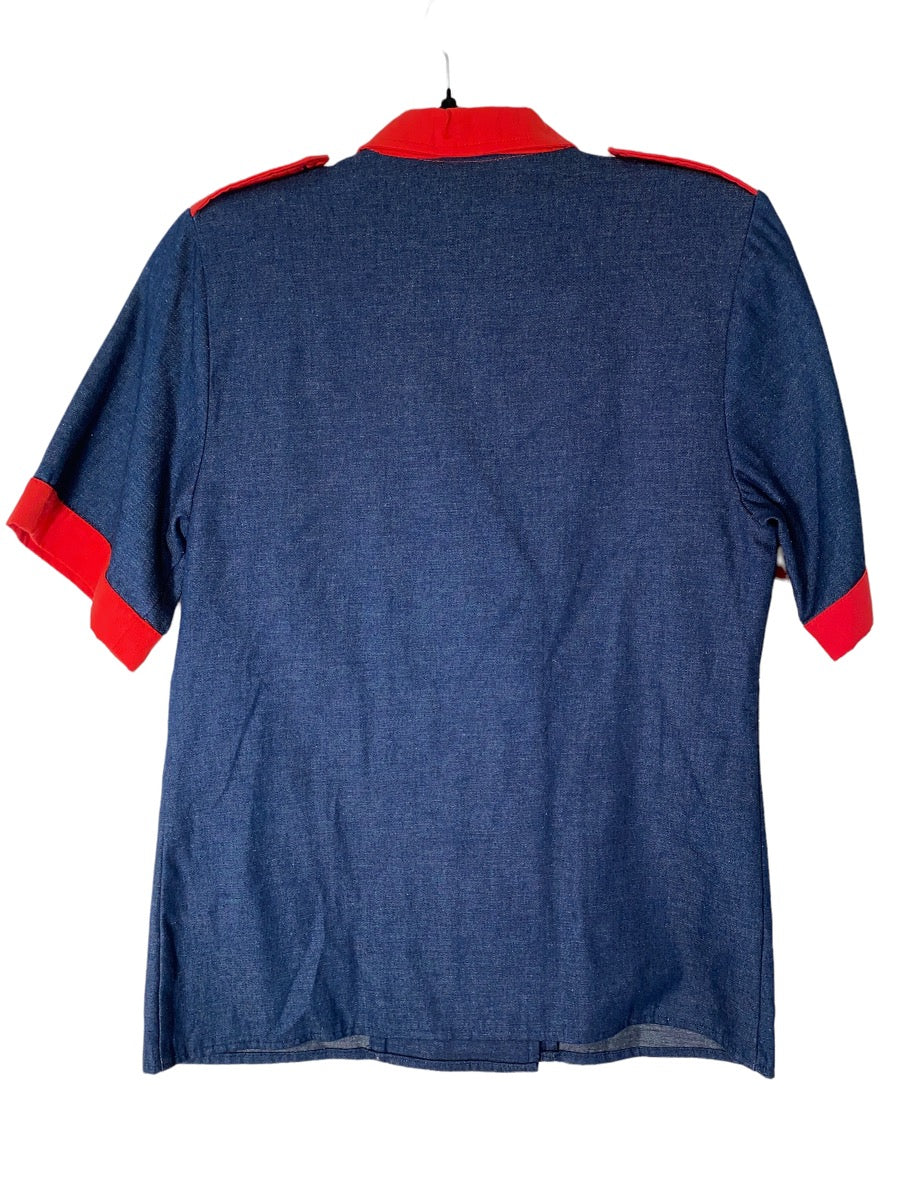 1980s Military Inspired Double Breasted Button Up By Noah's Flood