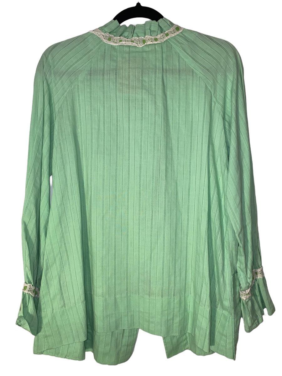 1960s London Mod Twiggy Style Blouse Edwardian Fashion