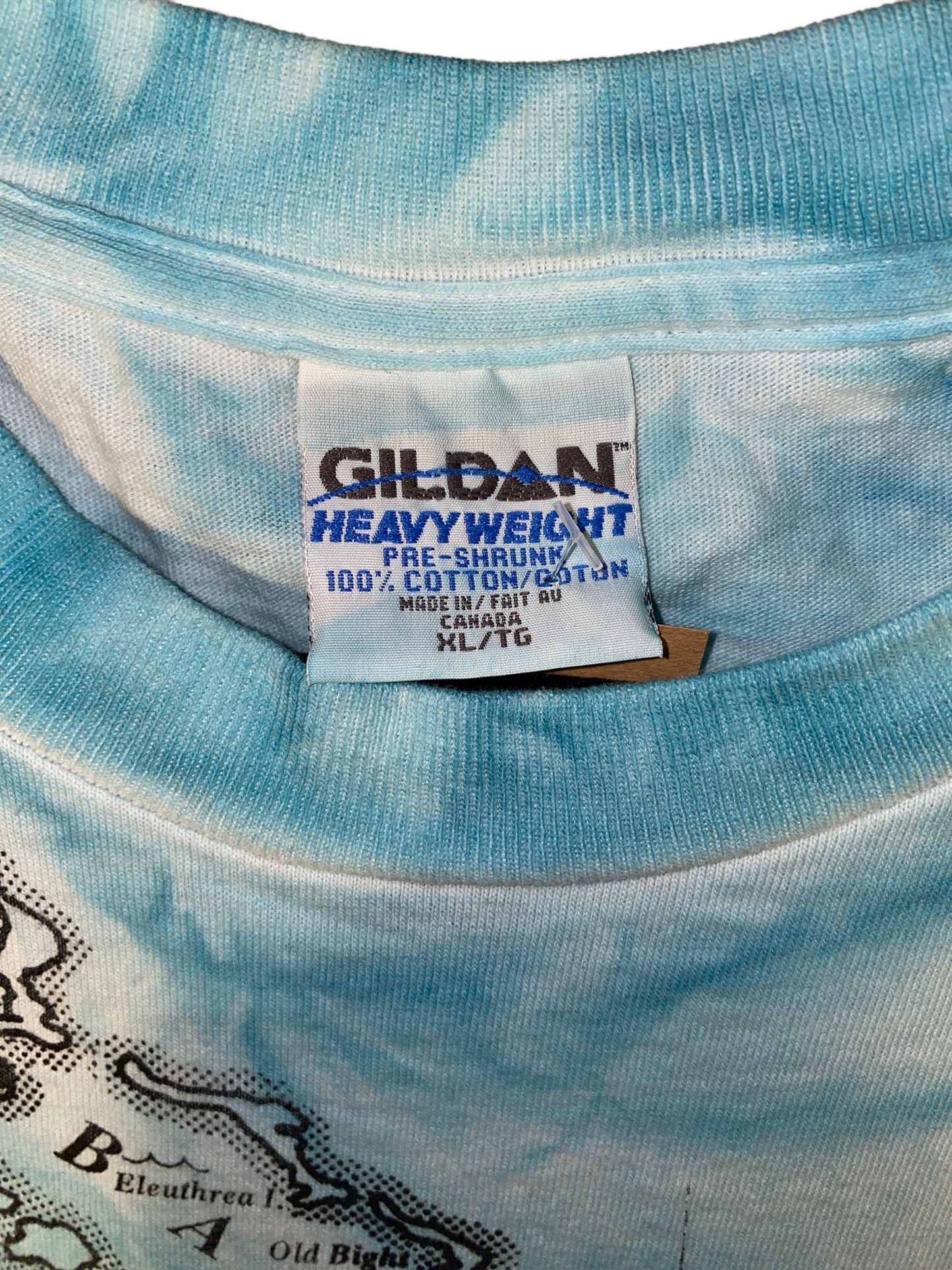 1990s All Over Print Caribbean Islands Map Shirt