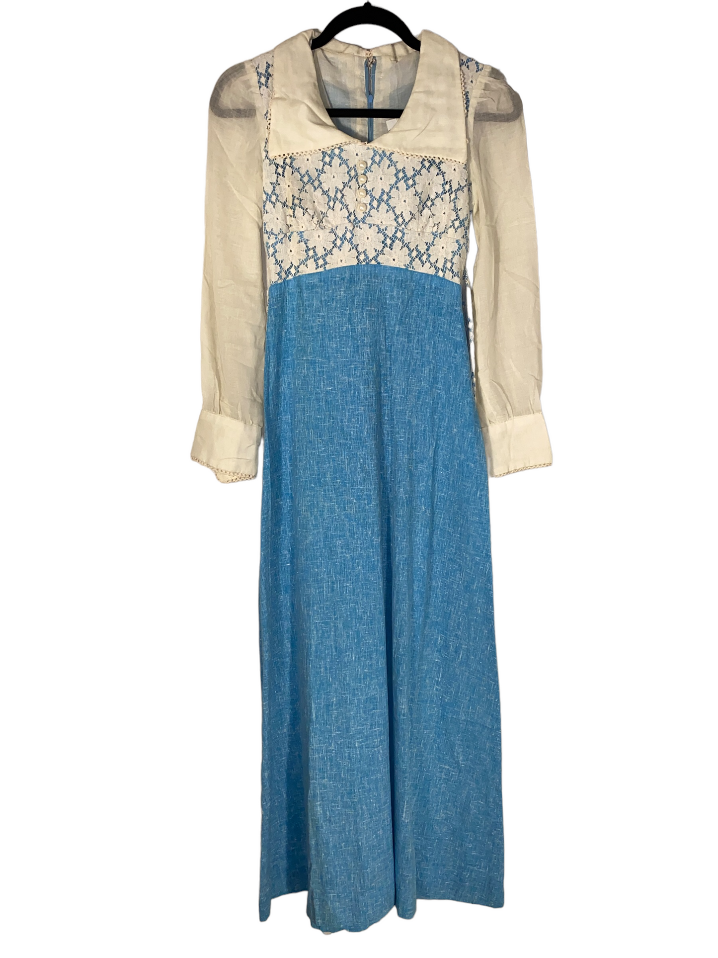 1960s Maxi Prairie Dress