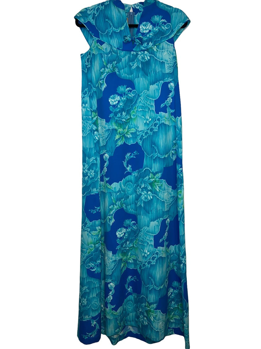 1970's Traditional Hawaiian Maxi Dress by Penneys
