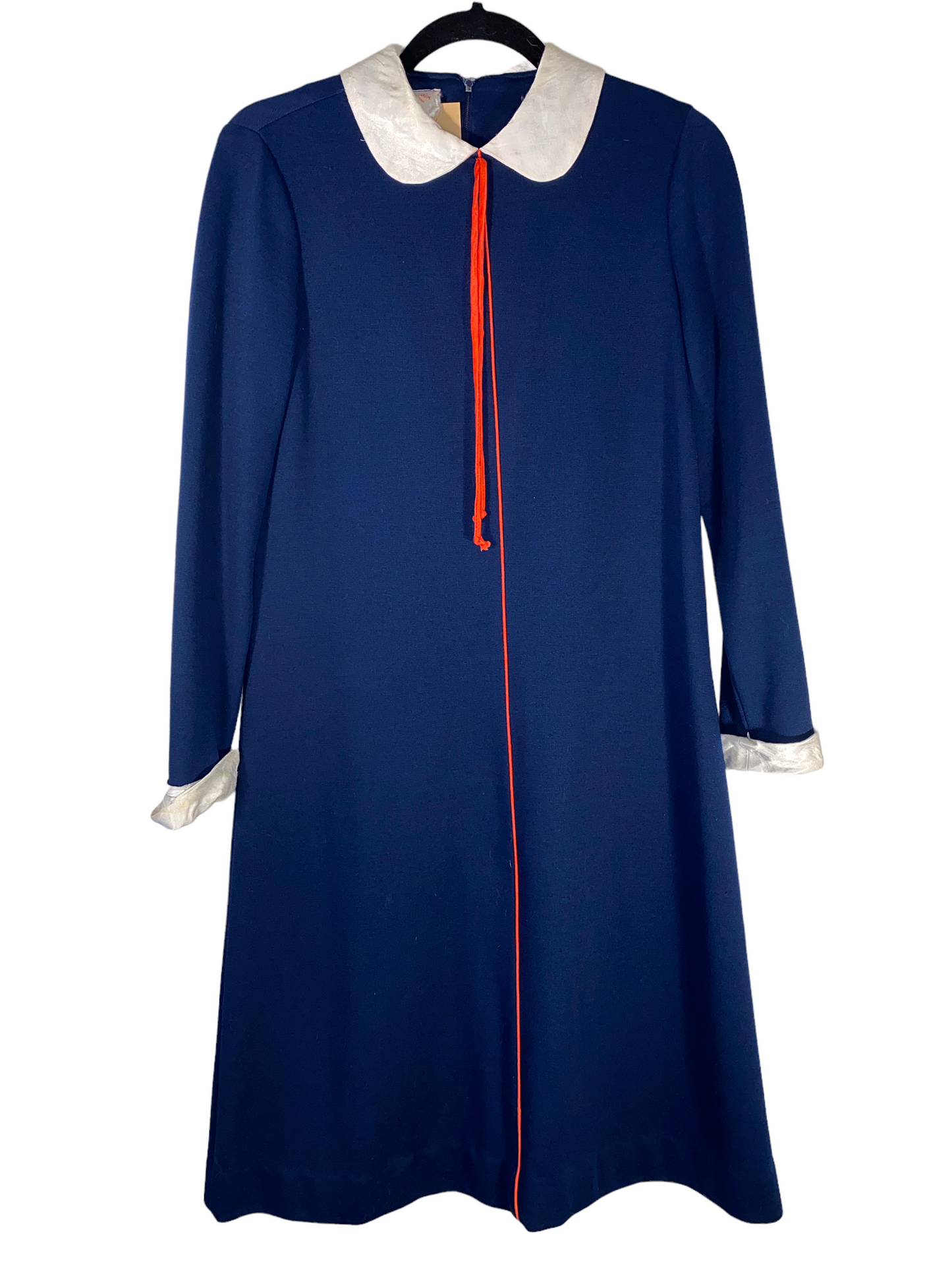 1970s Peter Pan Collar Madeline Style Dress by David Warren